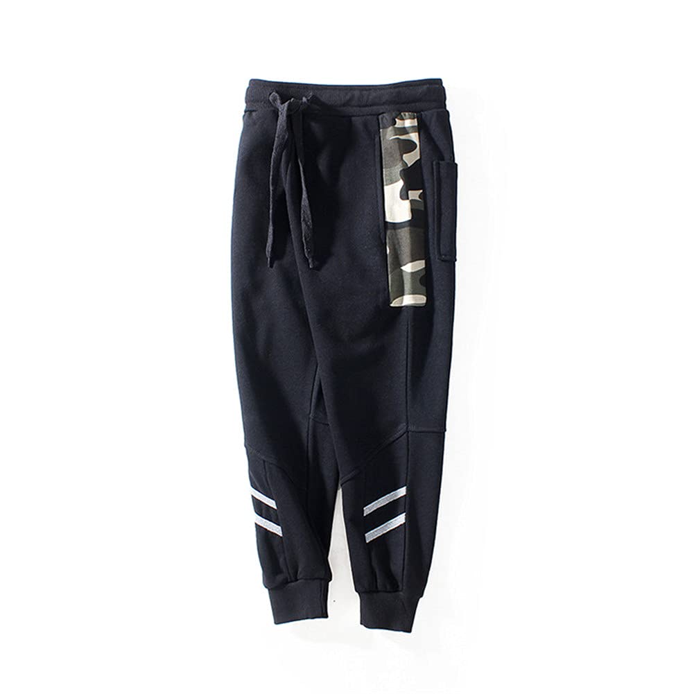 Boys' Active 2-Pack Elastic Waist Cotton Jogger Pants with Pockets - Comfortable Athletic Workout Sweatpants for Running, Gym, and Casual Wear