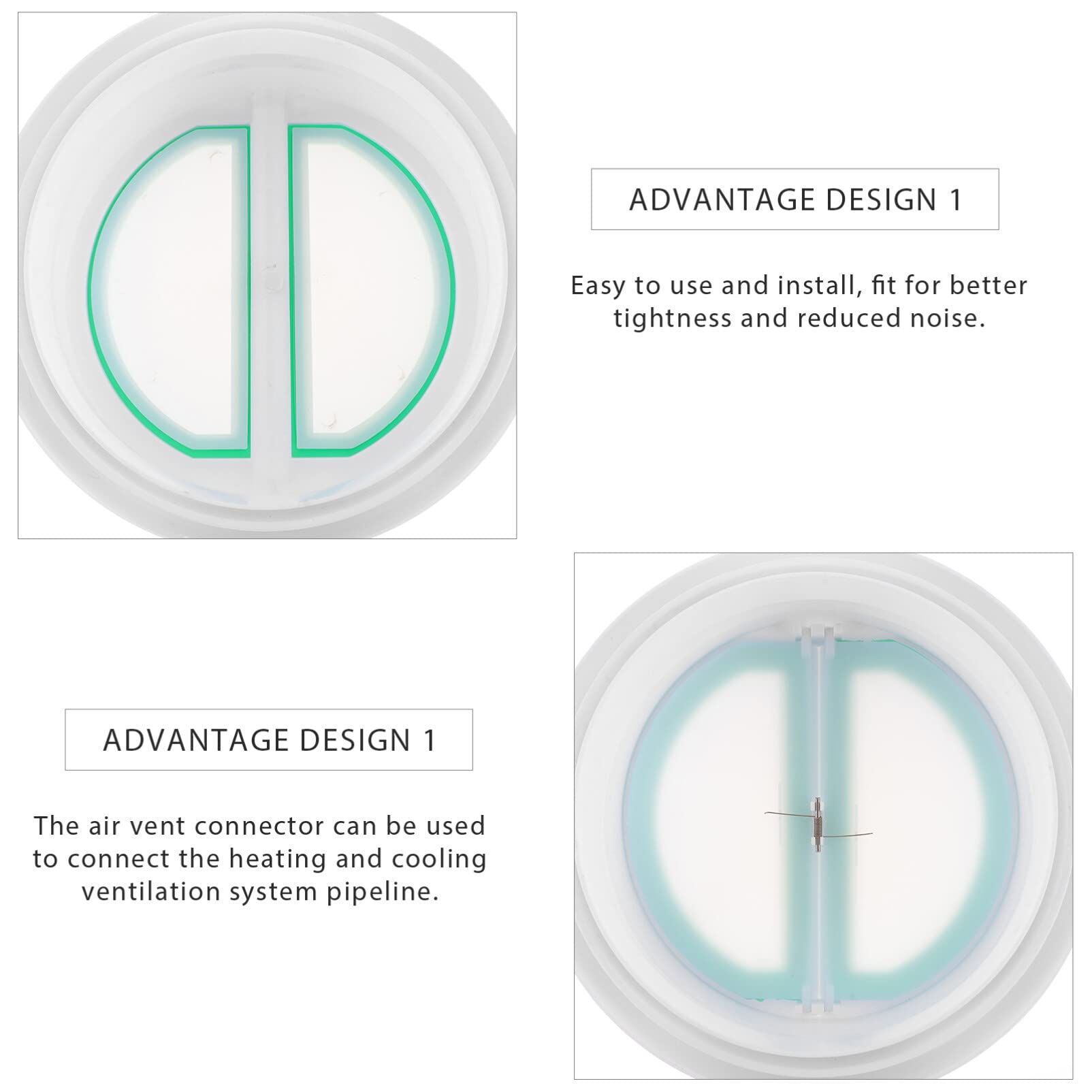 Angoily PVC Air Duct Check Valve - Flange Pipe Ventilation Accessories for Air Conditioning - Prevents Backflow in HVAC Systems - Ideal for Home and Commercial Use