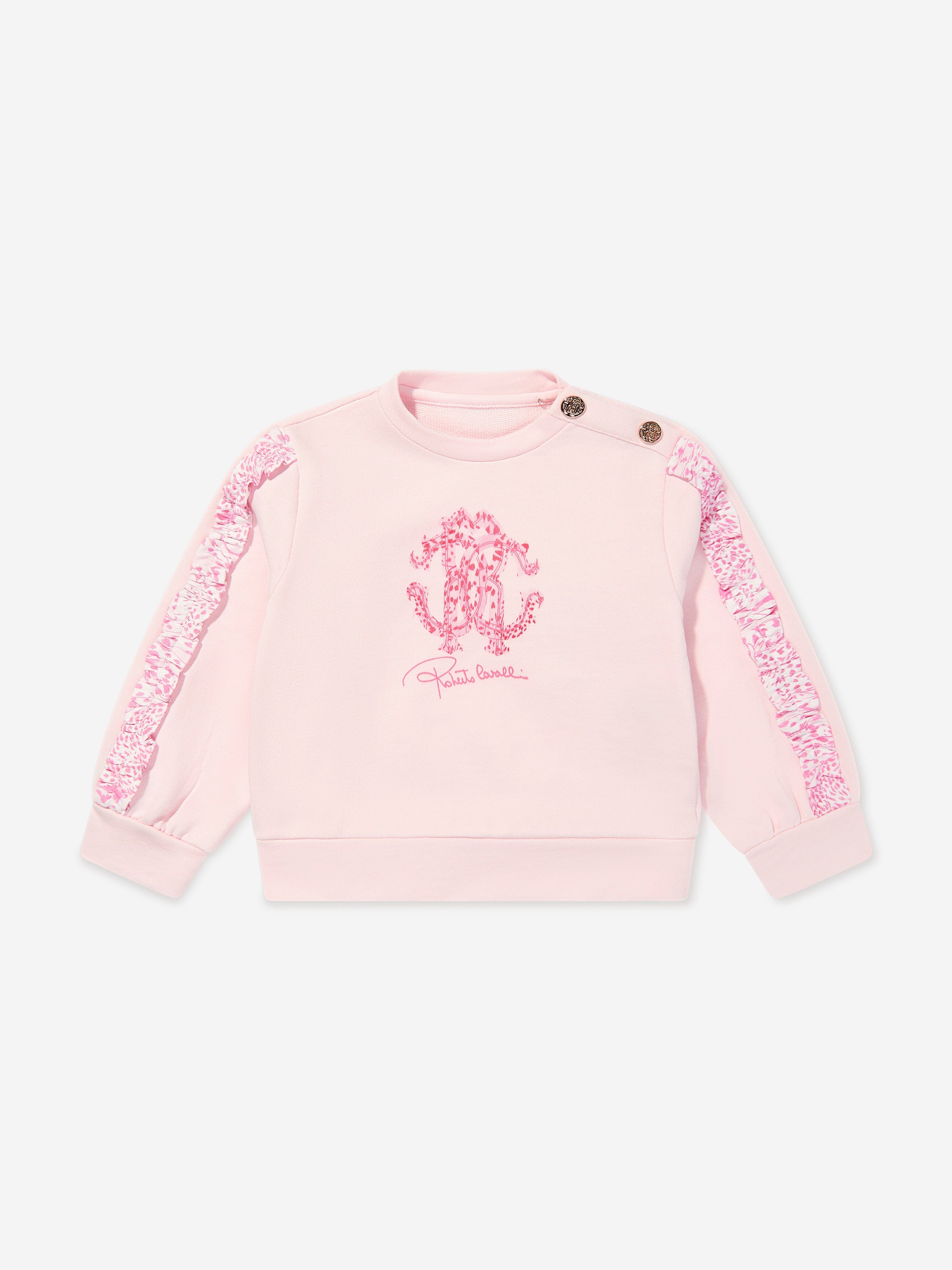 Pink Baby Girls Logo Sweatshirt - Cute & Comfortable Cotton Hoodie for Toddler Girls | Perfect for Playdates, Preschool & Family Outings