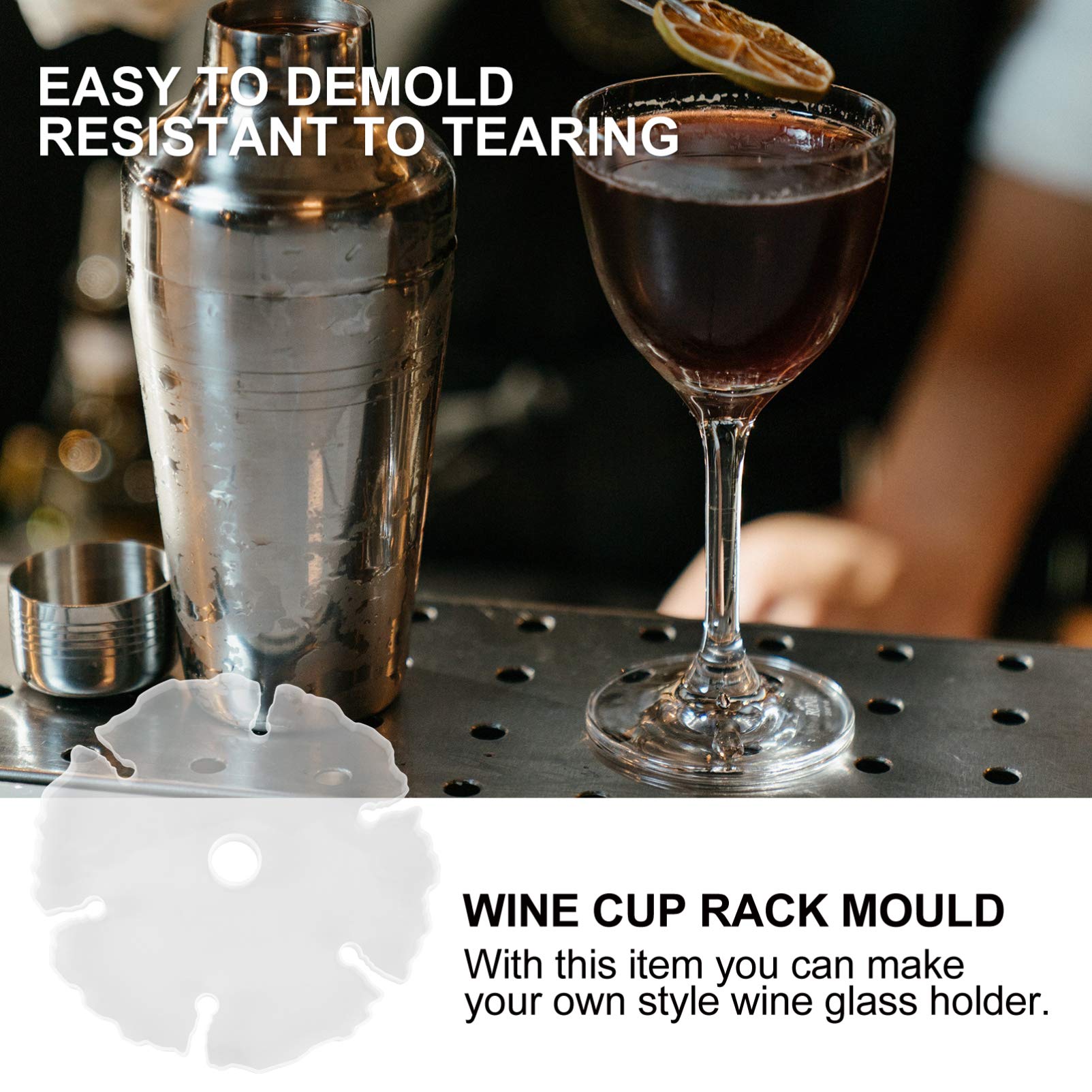 EXCEART Silicone Wine Tray Mold - DIY Resin Coaster Molds with Leaf Design for Crystal Clear Epoxy Crafts - Perfect for Wine Racks, Home Decor, and Handmade Gift Making
