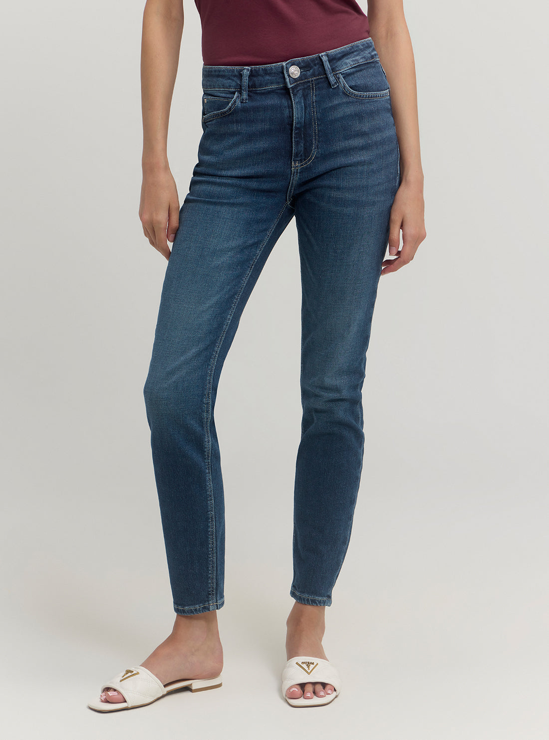 Vintage 1981 High Rise Skinny Fit Jeans for Women - Minimalist Stretch Denim Pants | Perfect for Casual Wear, Night Out & Retro Fashion