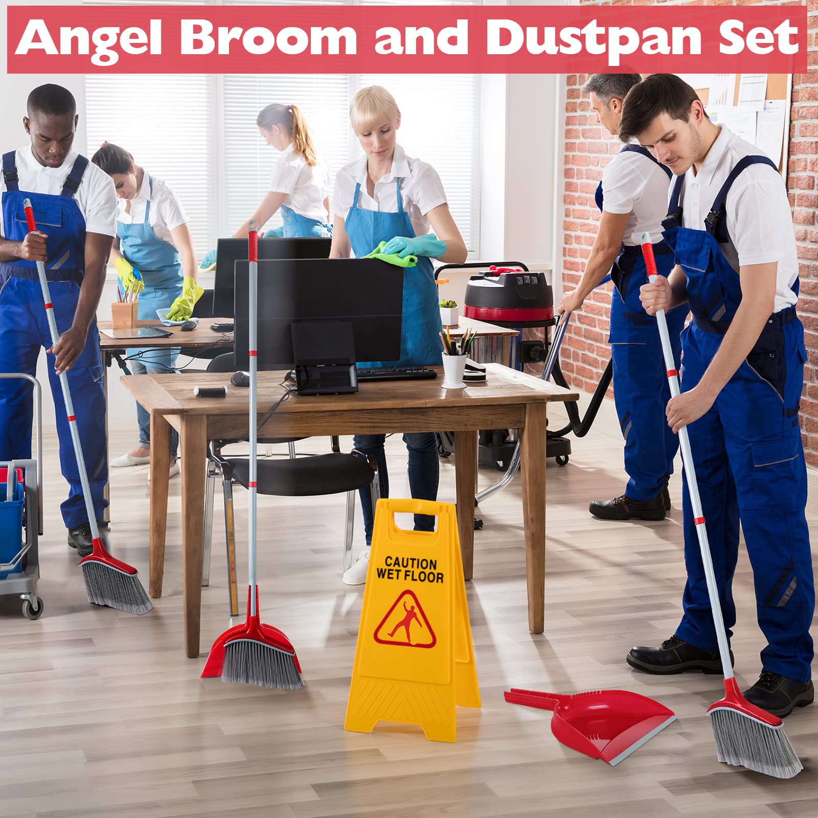 Meanplan 4-Piece Angle Broom & Dustpan Set - 54