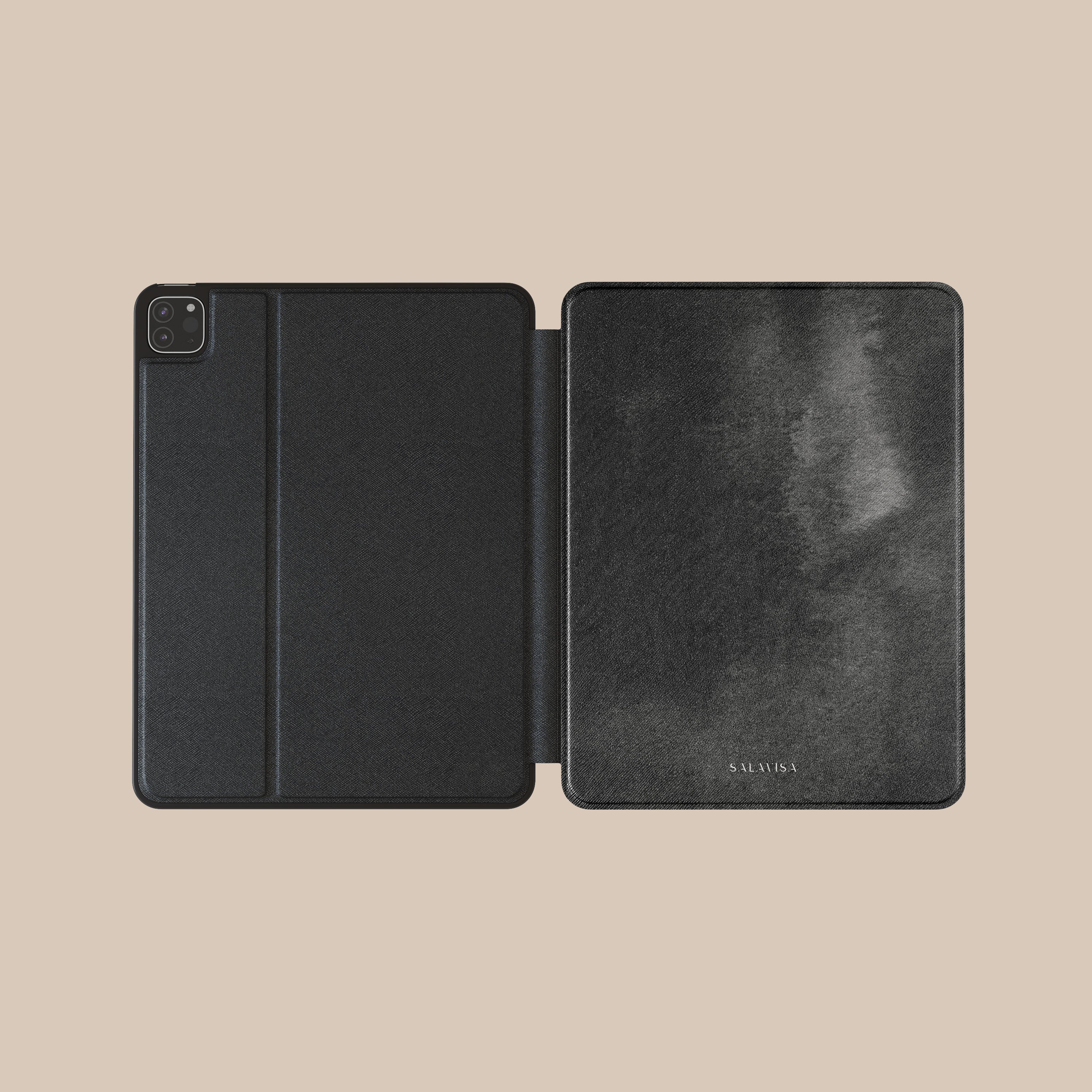 Premium Black Watercolor iPad Case - Slim Protective Cover for iPad Pro/Air/Mini - Perfect for Artists, Students & Professionals - Use at Home, Office or School