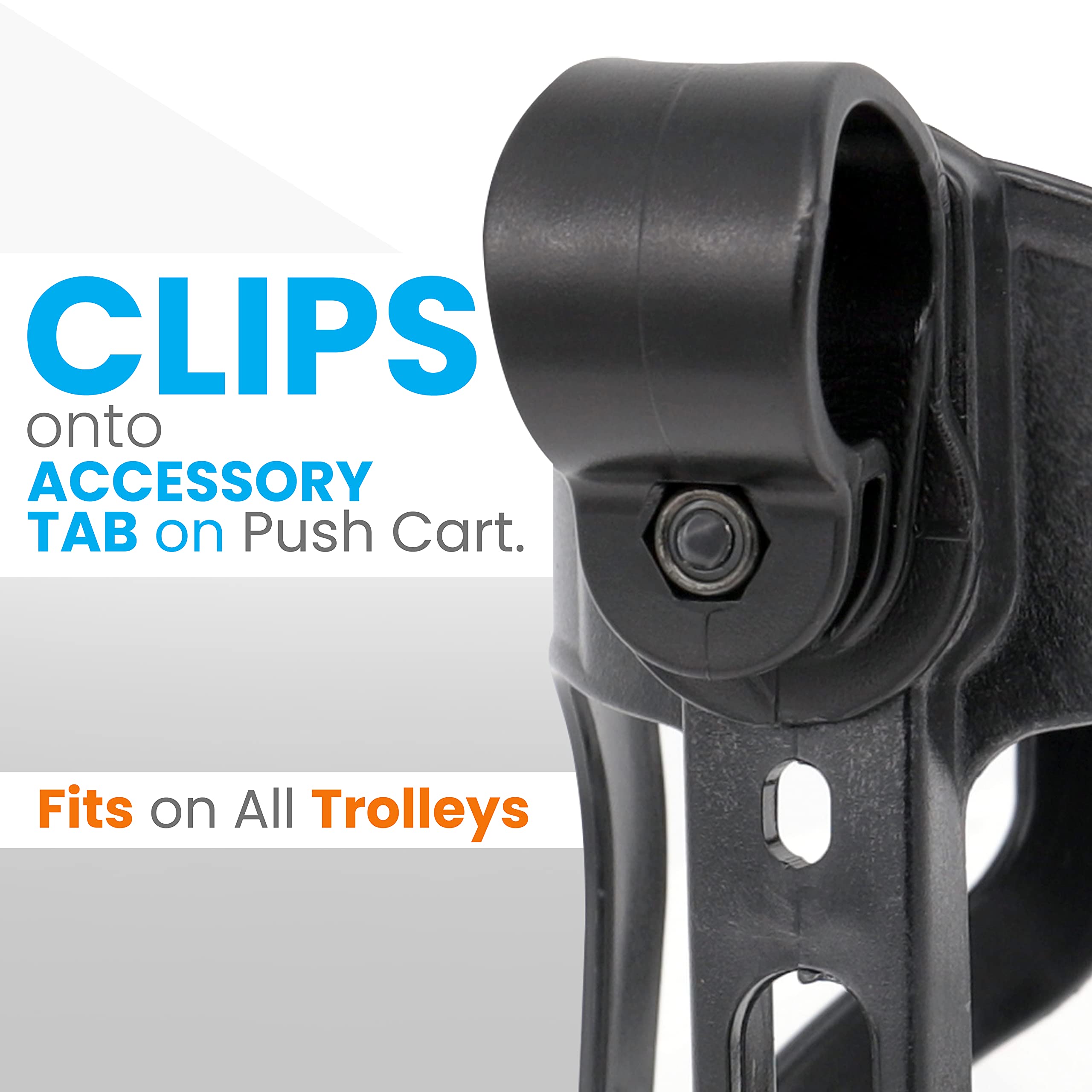 SereneLife Expandable Golf Push Cart Cup Holder - Universal Golf Bag Drink Holder for Bottles, Cans & Coffee Cups (3.5” Diameter) | Golf Accessories for Men | Perfect for Golf Courses, Driving Ranges & Outdoor Sports