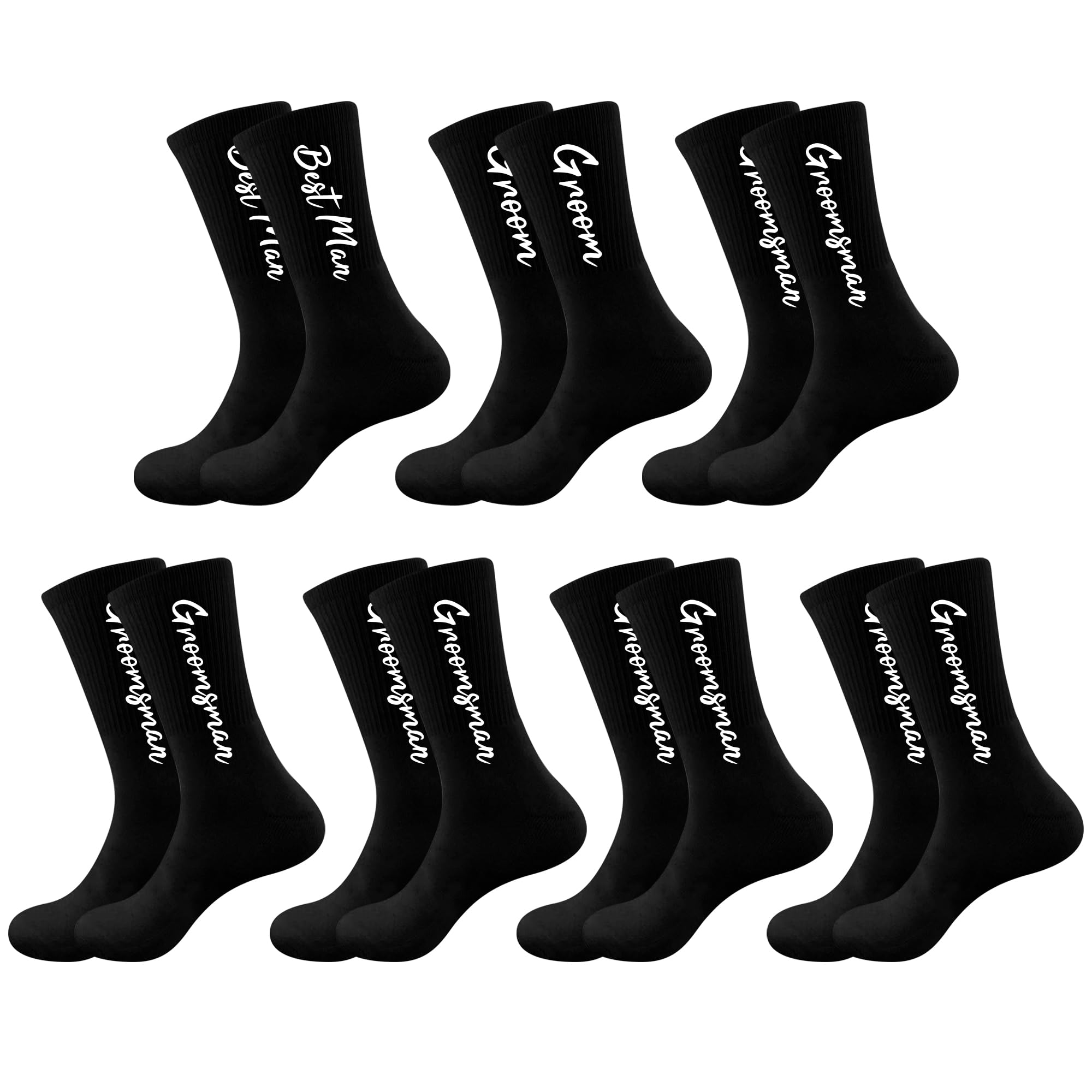 LADY & HOME Groomsmen Socks for Men - Wedding Party Gifts, Proposal Gift for Him, Best Man Cotton Novelty Socks - Perfect for Bridal Showers, Bachelor Parties & Anniversary Presents
