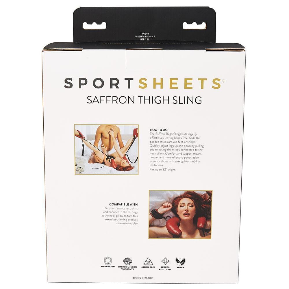SPORTSHEETS Saffron Thigh Sling - Adjustable Adult Bondage Restraint for Couples, BDSM Play, and Sensual Exploration - Perfect for Bedroom Fun and Intimate Adventures