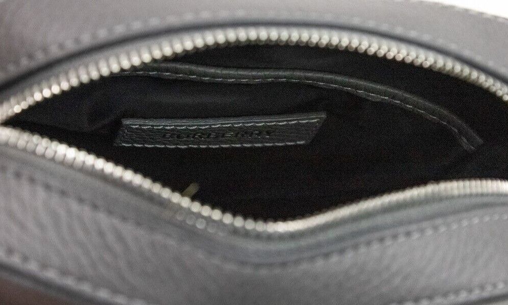 Burberry Embossed Logo Grainy Leather Crossbody Handbag for Women - Stylish Grey Shoulder Bag for Work, Travel & Everyday Use