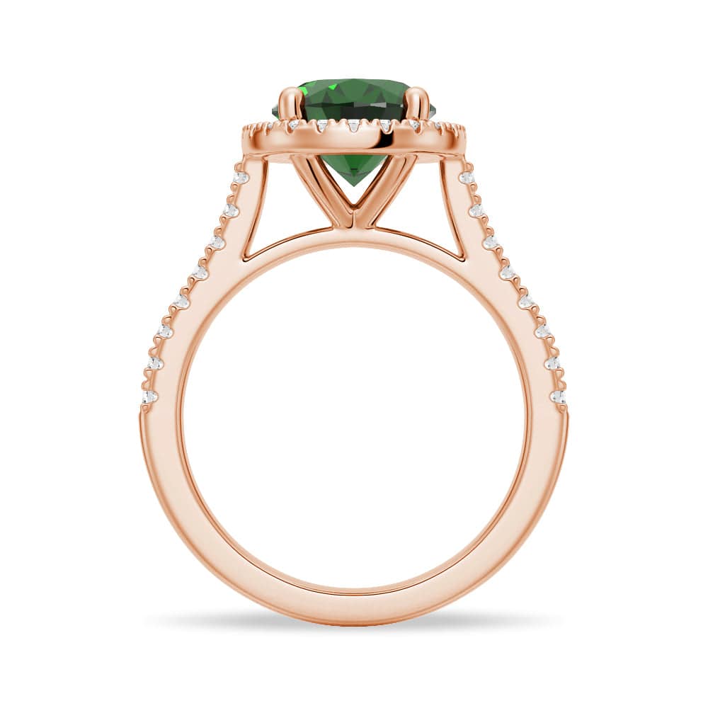 2 Carat Oval Emerald Halo Engagement Ring - Vintage Inspired Wedding Band for Women - Perfect for Proposals, Anniversaries & Special Occasions