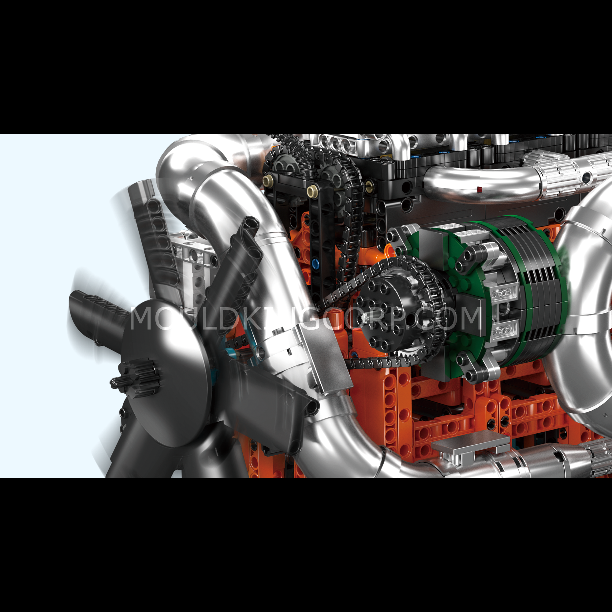 Mould King 10200 Inline 6 Truck Engine & Transmission Building Set - 3,236 Pieces STEM Educational Toy for Adults & Kids - Perfect for Model Building, Engineering Learning & DIY Projects