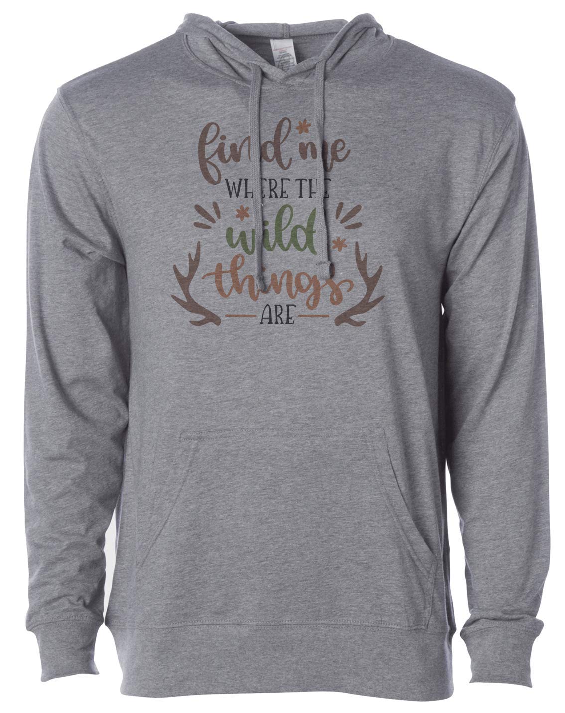 7 ate 9 Apparel Unisex Grey Hoodie for Outdoor Travel & Adventure | Comfortable Casual Wear for Hiking, Camping & Street Style
