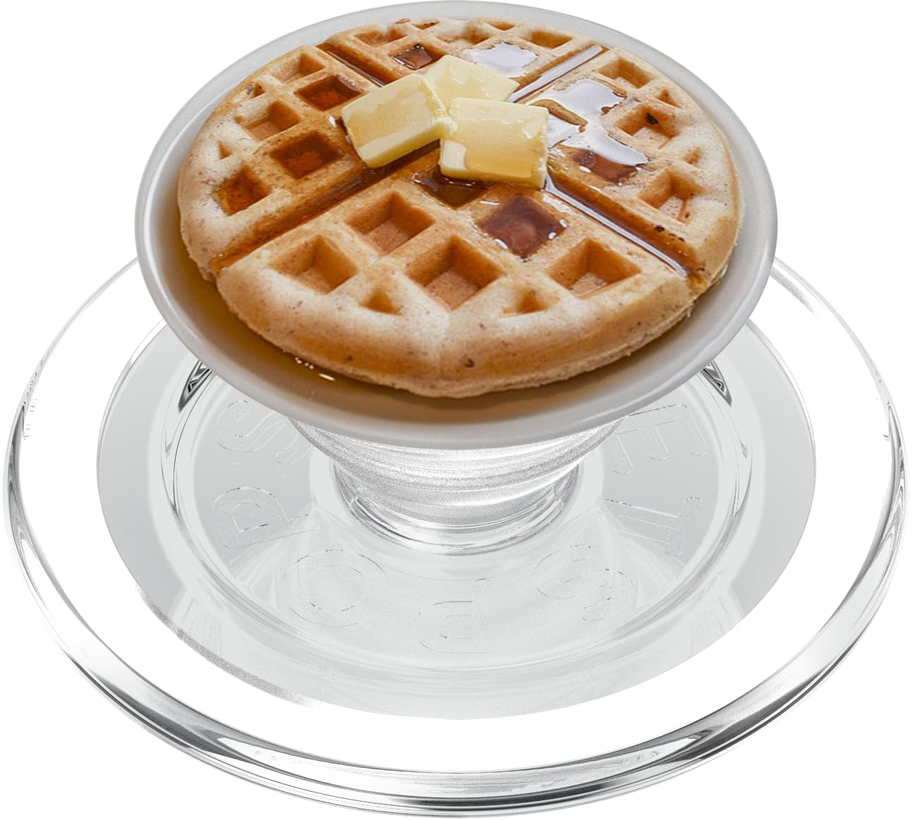 Waffle with Butter and Syrup Design MagSafe PopGrip for iPhone | PopSockets Phone Grip & Stand | Perfect for Waffle Lovers & Breakfast Enthusiasts