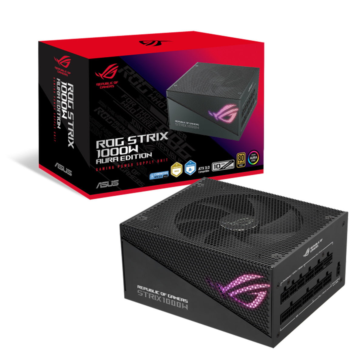 ASUS ROG STRIX 1000W 80 Plus Gold Certified Fully Modular Power Supply - High Performance PSU for Gaming PC, Workstation & Crypto Mining Rig