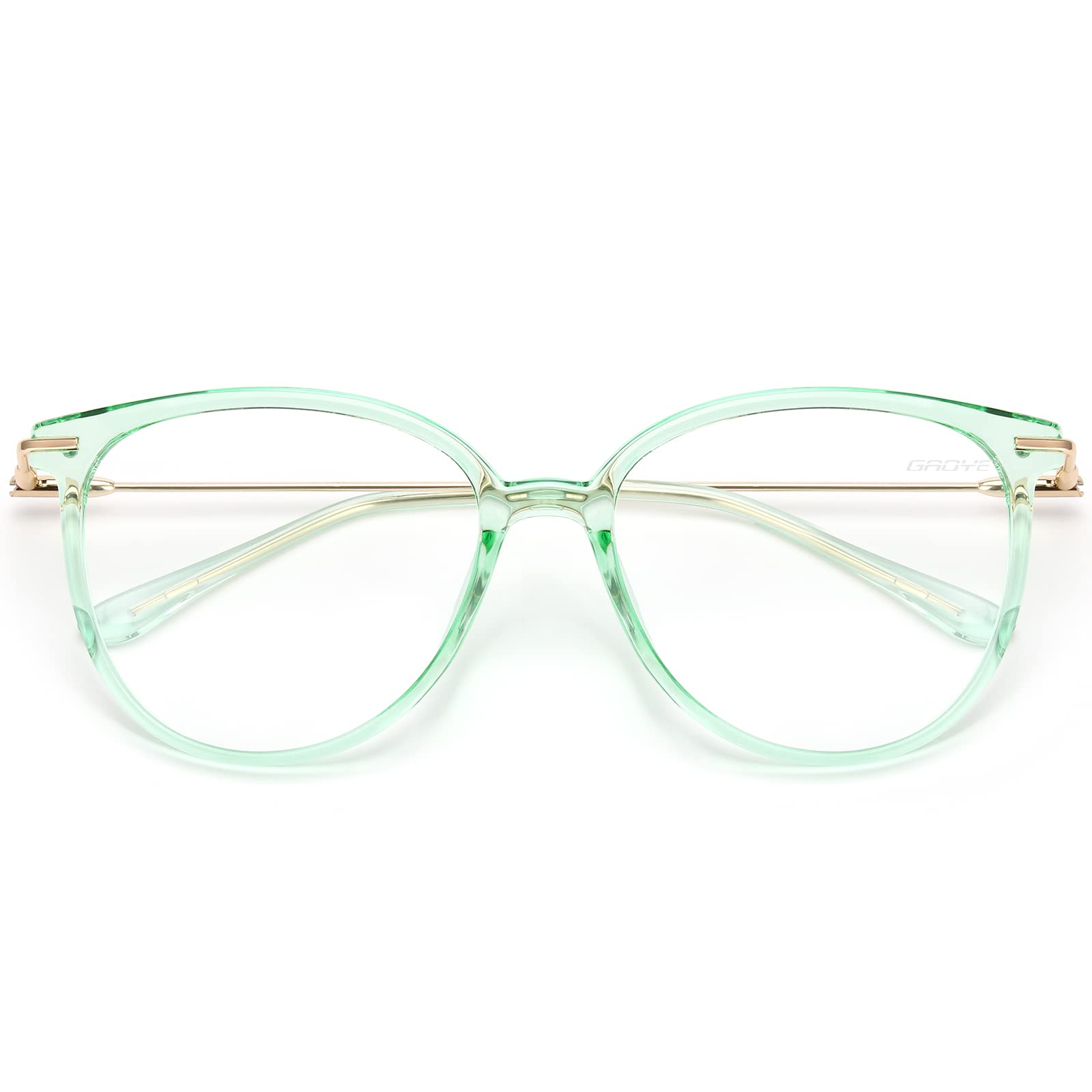 Blue Light Blocking Glasses for Women & Men - Stylish Round Cat Eye Frame with UV Protection - Anti Eyestrain Computer & Gaming Glasses for Office, Gaming & Night Use
