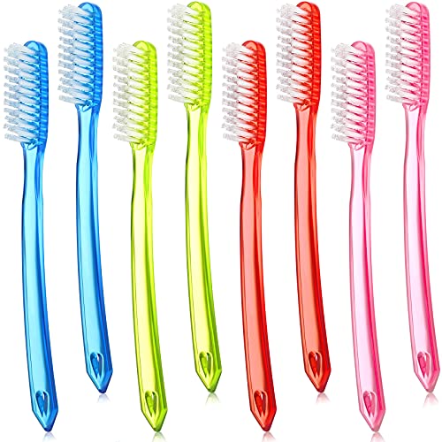 Zopeal 8-Pack Extra Firm Bristle Toothbrushes with Wide Head - Manual Toothbrush for Deep Cleaning, Stain Removal & Teeth Whitening - Ideal for Home, Travel & Dental Hygiene Routine