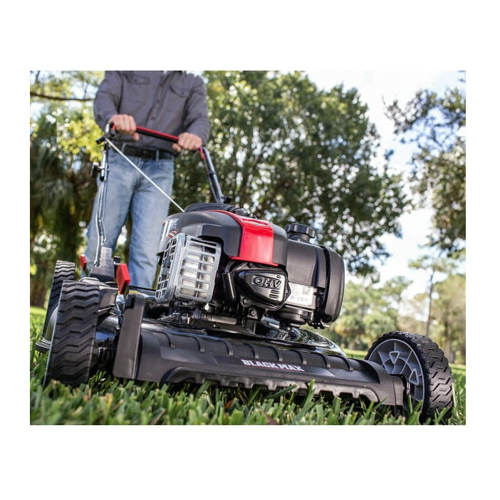 Black Max MNA152905 21 125cc Gas Push Lawn Mower - Powerful 4-Stroke Engine, 21-Inch Cutting Deck, Adjustable Height, Ideal for Medium to Large Yards & Landscaping