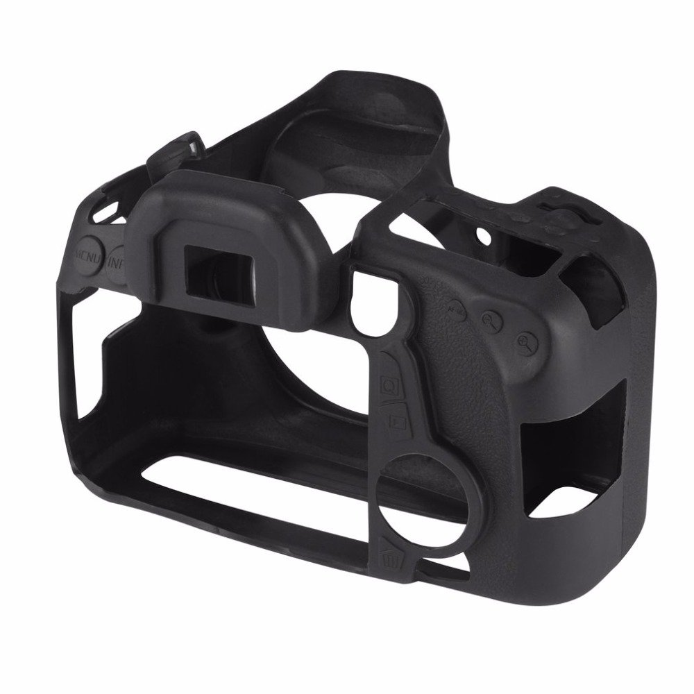 Professional Waterproof Silicone Camera Case for Canon EOS 70D DSLR - Shockproof Protective Cover with Anti-Slip Grip (Black) - Ideal for Outdoor Photography, Travel & Adventure Shooting