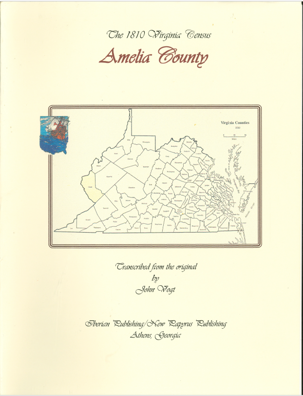 Amelia County Virginia 1810 Census Records - Genealogy Research & Historical Family Data for Ancestry Searches