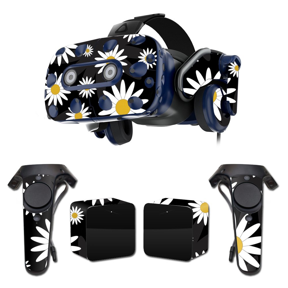 MightySkins Vinyl Decal Wrap Cover for HTC Vive Pro VR Headset - Daisies Design | Protective, Durable, Customizable Skin | Easy to Apply & Remove | Made in USA | Perfect for Gaming, VR Enthusiasts & Personalization