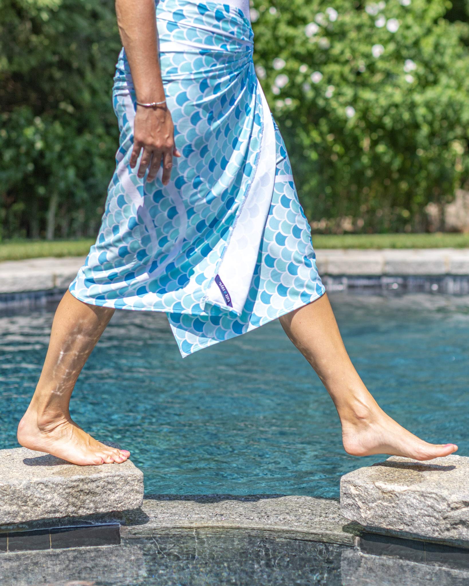 UPF 50+ Sun Protection Swim Wrap Towel - Quick Dry Beach Cover Up for Women, Mermaiden Design - Perfect for Pool, Beach & Outdoor Activities