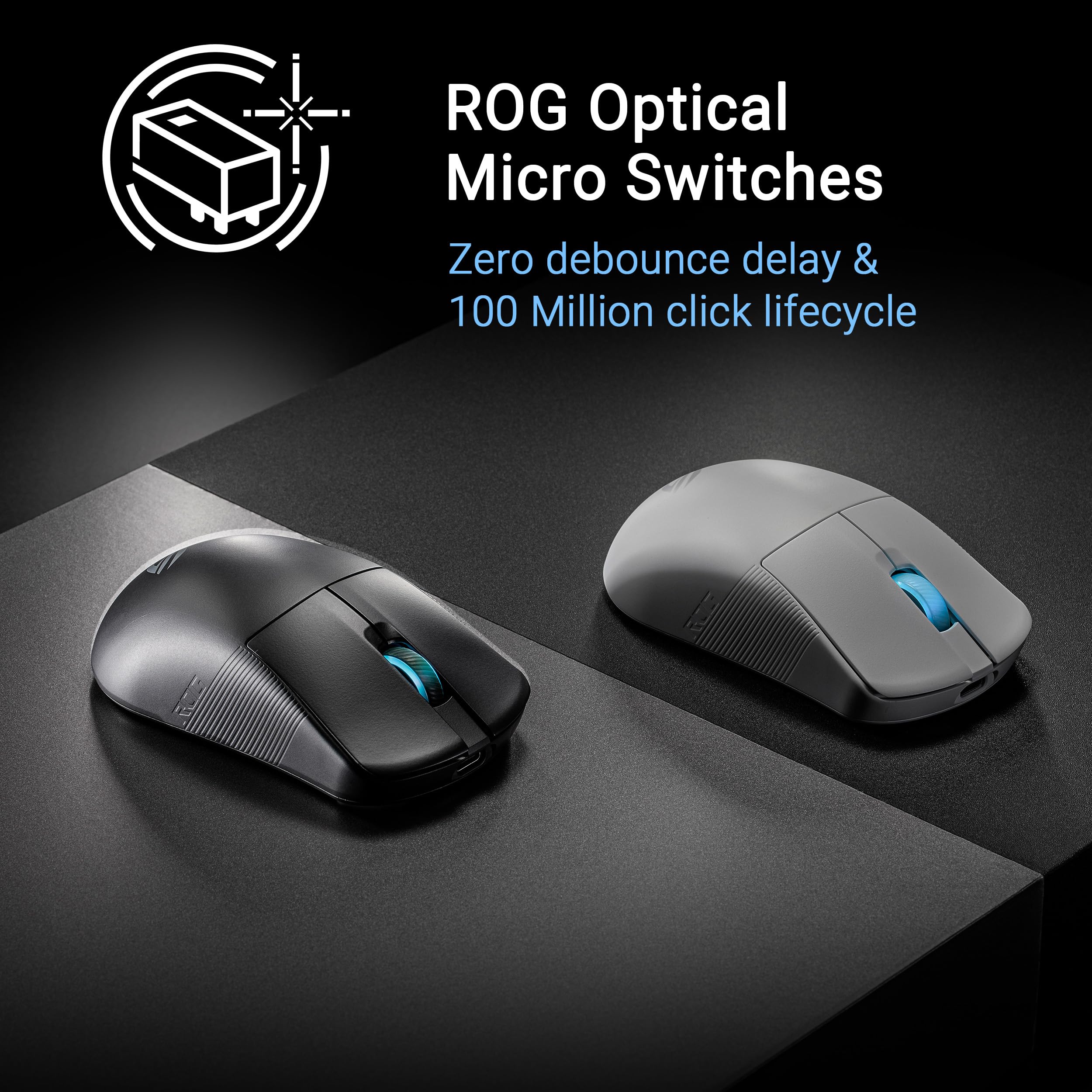 ASUS ROG Harpe Ace Mini Wireless Gaming Mouse - 49g Ultra Lightweight, 42K DPI AimPoint Pro Optical Sensor, Optical Micro Switches, ROG Polling Rate Booster - Perfect for Esports, FPS Gaming & Professional Use (Small/Medium Size, Black) - Ideal for Competitive Gaming, Office Work & Travel Setup