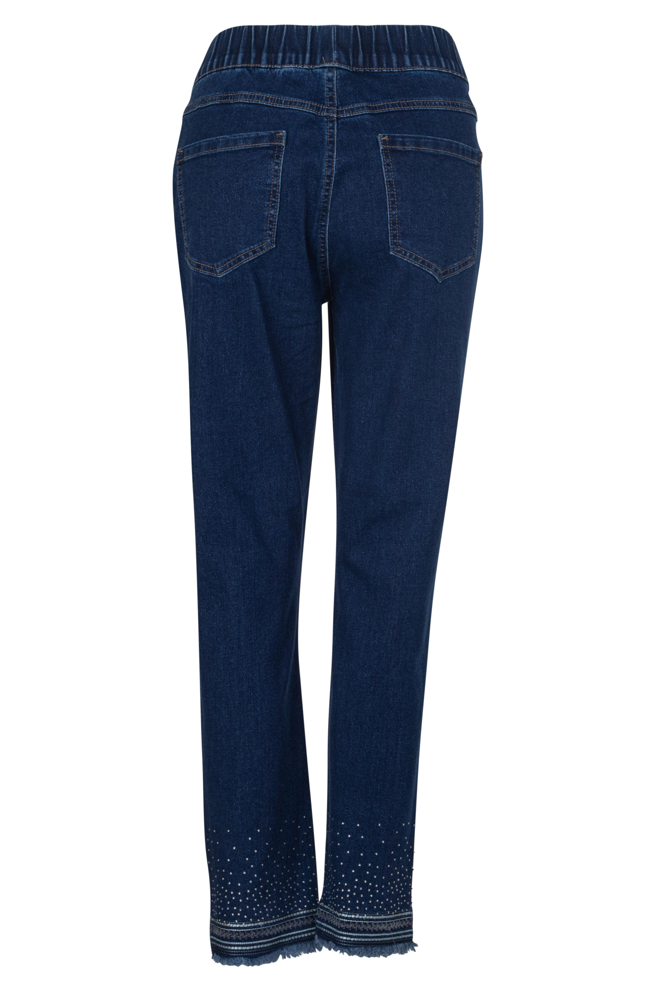 Pull-On Wonder Denim Capri Jeans for Women - Dark Indigo Stretch Comfort | Perfect for Casual Wear, Travel & Everyday Comfort