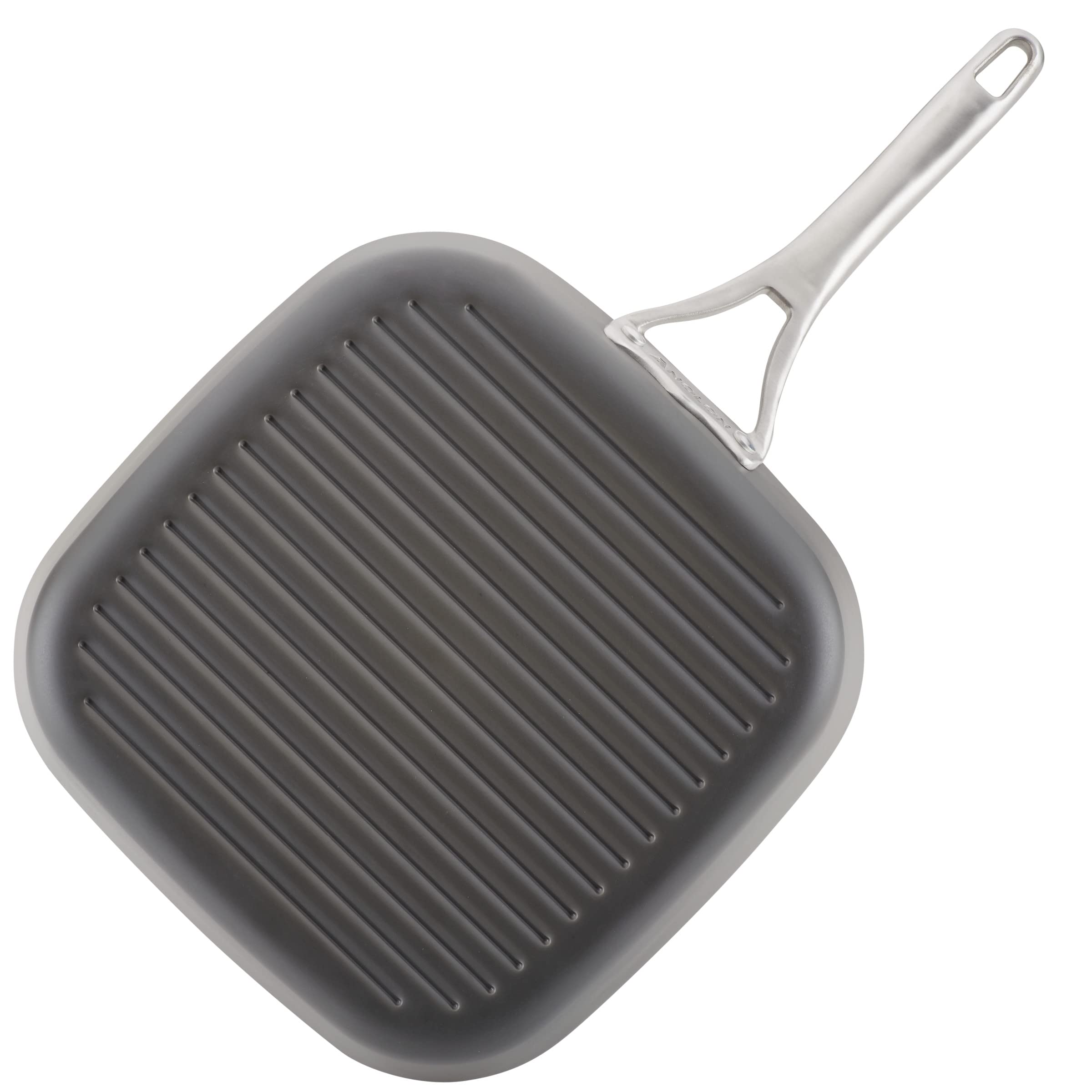 Anolon Allure 11-Inch Hard Anodized Nonstick Deep Square Griddle Pan & Grill - Dark Gray | Perfect for Indoor/Outdoor Cooking, Grilling, Searing & Serving Steaks, Burgers & Breakfast Foods
