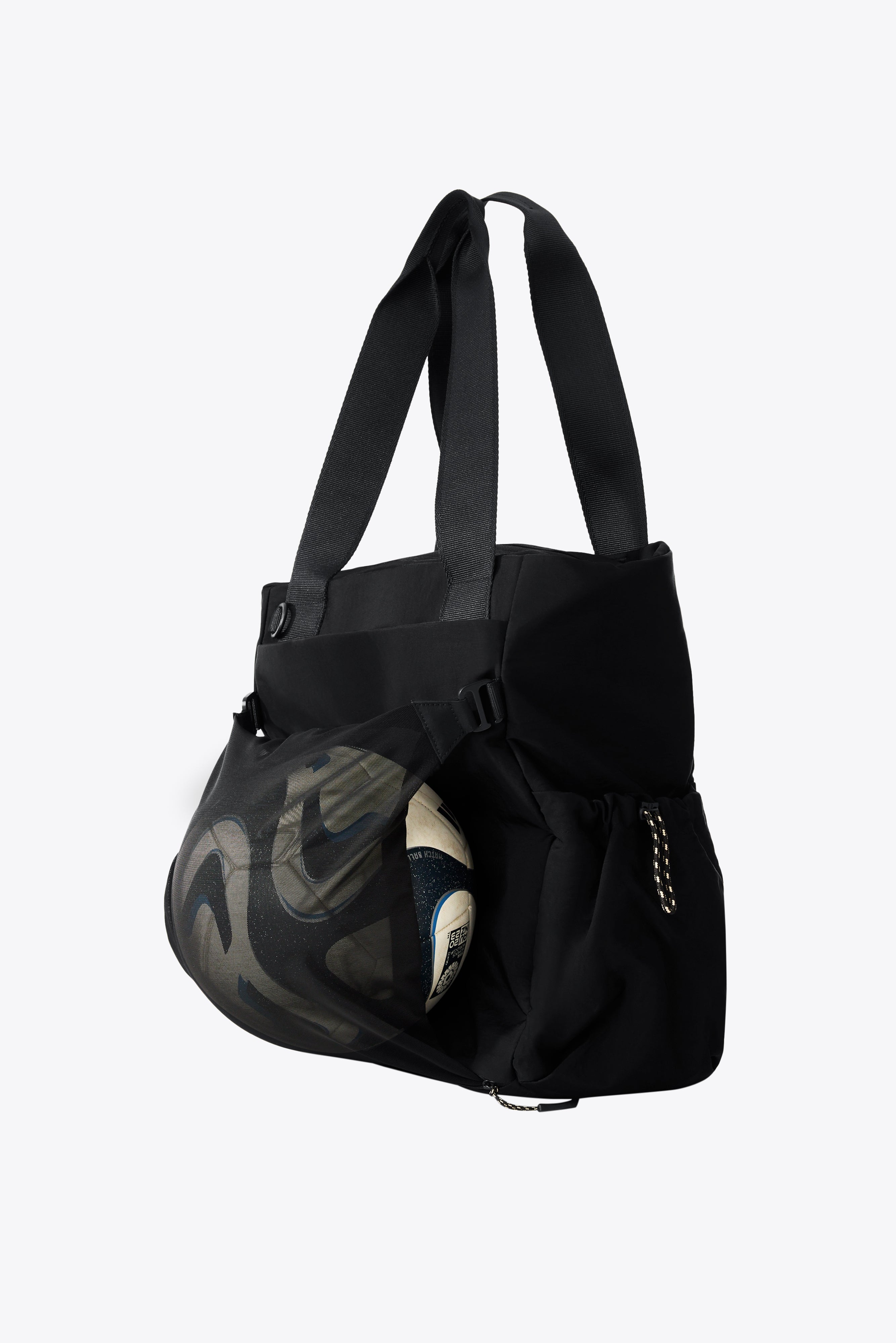 Premium Black Sport Tote Bag - Durable Gym & Beach Tote with Reinforced Handles - Perfect for Workouts, Yoga, Travel & Shopping