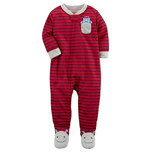 Carters Baby Boys Striped Wild One Sleep & Play Preemie Outfit - Soft Cotton Pajamas for Newborns & Infants - Perfect for Nursery, Bedtime & Photo Shoots