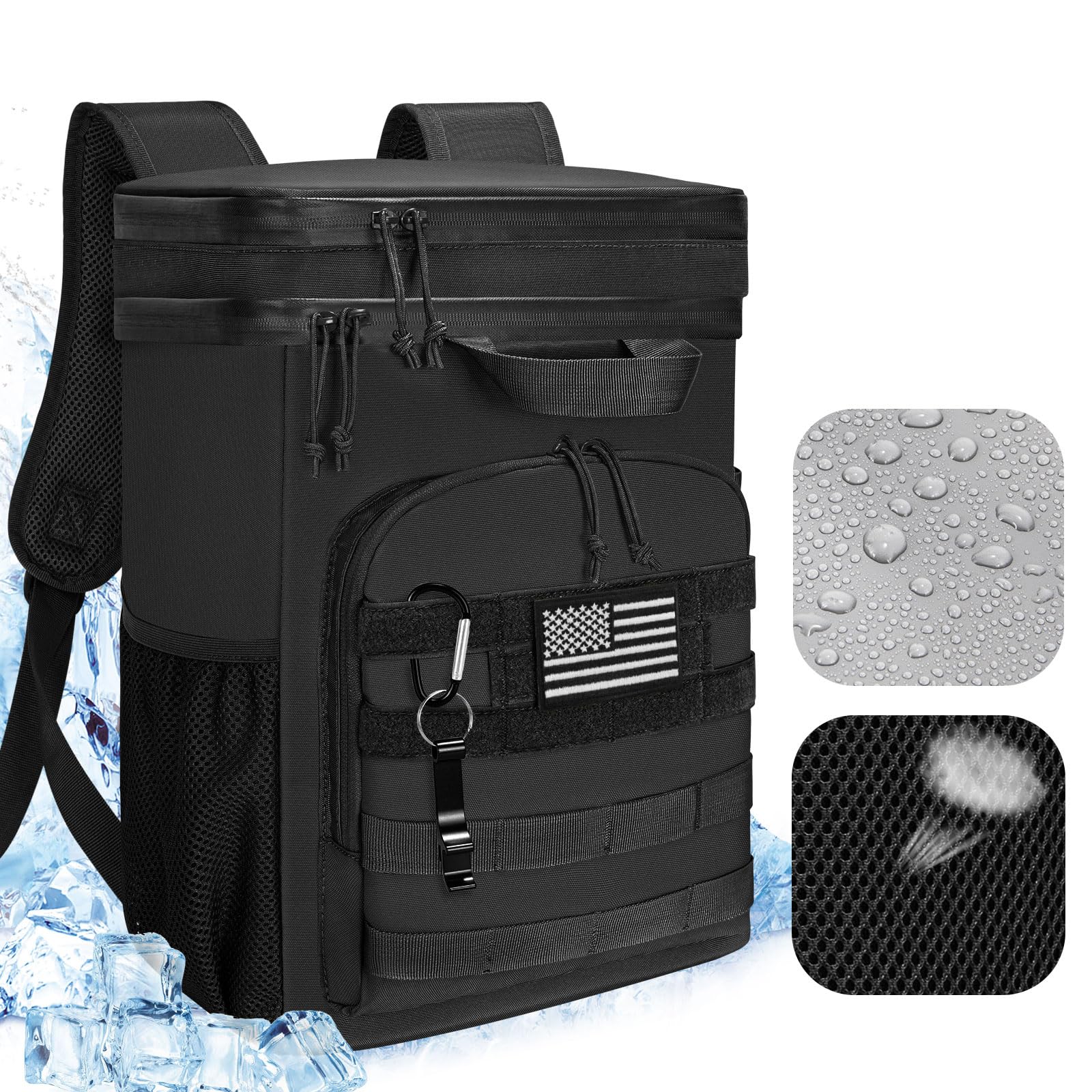**AUTOWT 45 Can Insulated Cooler Backpack - Large Leakproof Tactical Soft Cooler for Camping, Hiking, Beach & Travel - Portable Beer & Drink Carrier for Men & Women**    *(Perfect for outdoor adventures, picnics, tailgating, and keeping drinks cold on the go!)*