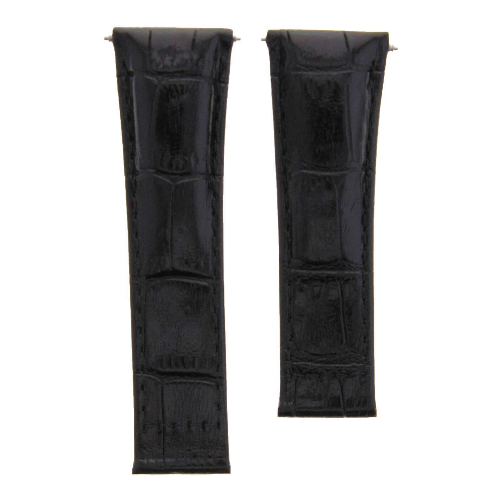 20mm Genuine Leather Watch Band Strap - Compatible with Rolex Daytona 16518 & 116523 - Black Extra Short - Perfect for Dress Watches, Business Attire & Formal Occasions