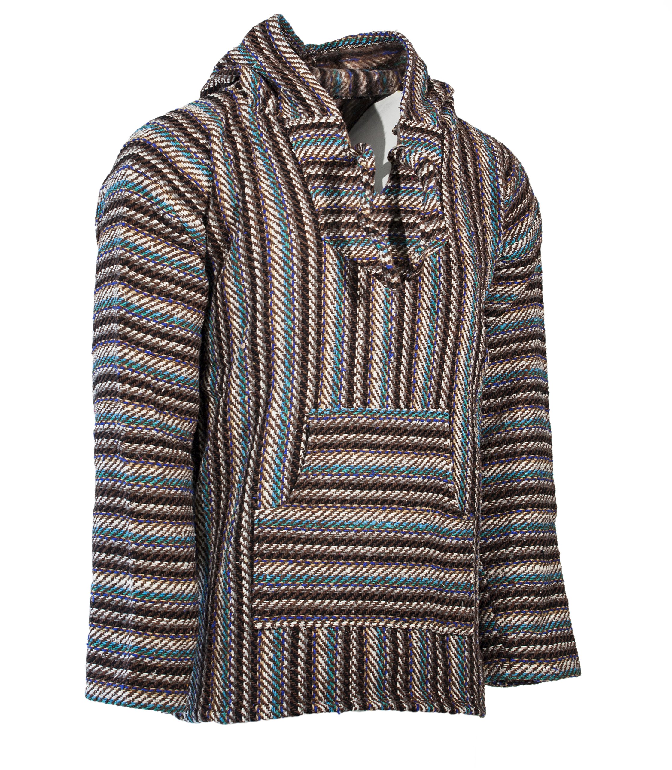 Premium Baja Hoodie Sweatshirt Pullover - Soft Mexican Jerga Poncho for Men & Women - Perfect for Beach, Festival & Casual Wear