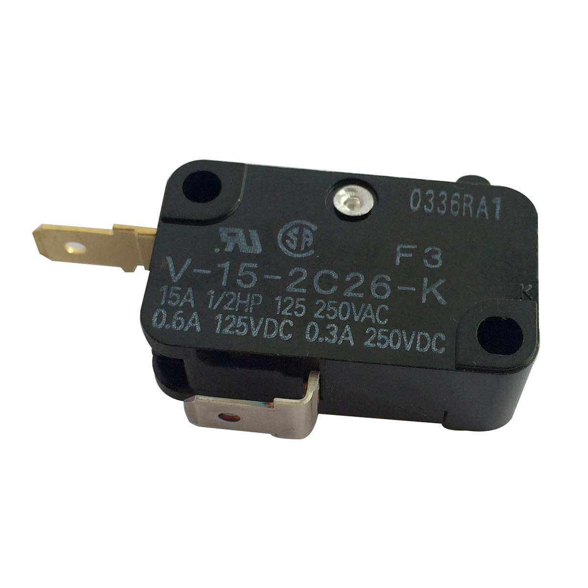 OMRON Switch Replacement - LONYE V-15-2C26-K Micro Snap Action Switch 15A 125/250VAC (Normally Closed) - Compatible with Shurflo 2088 Series Pump (2-Pack) - Ideal for Water Pumps, Industrial Equipment and Appliance Repair