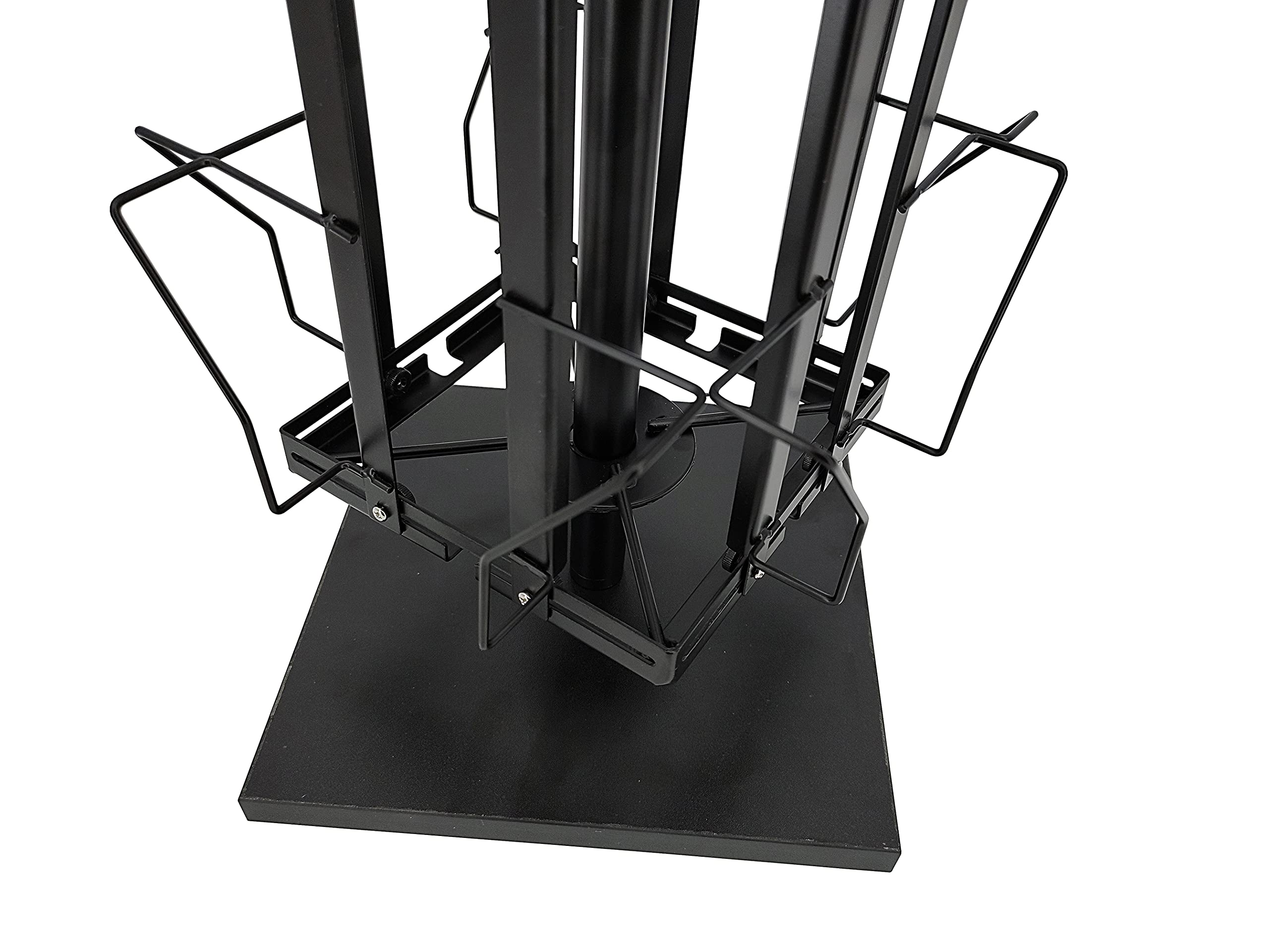 4-Tier Adjustable Rotating Greeting Card Rack Display Stand - 16 Pocket Organizer for Postcards, CDs, DVDs, Books & Brochures (7x5, 6x4, 4x5, 5x7 Sizes) - Pocket Size 4.6-10