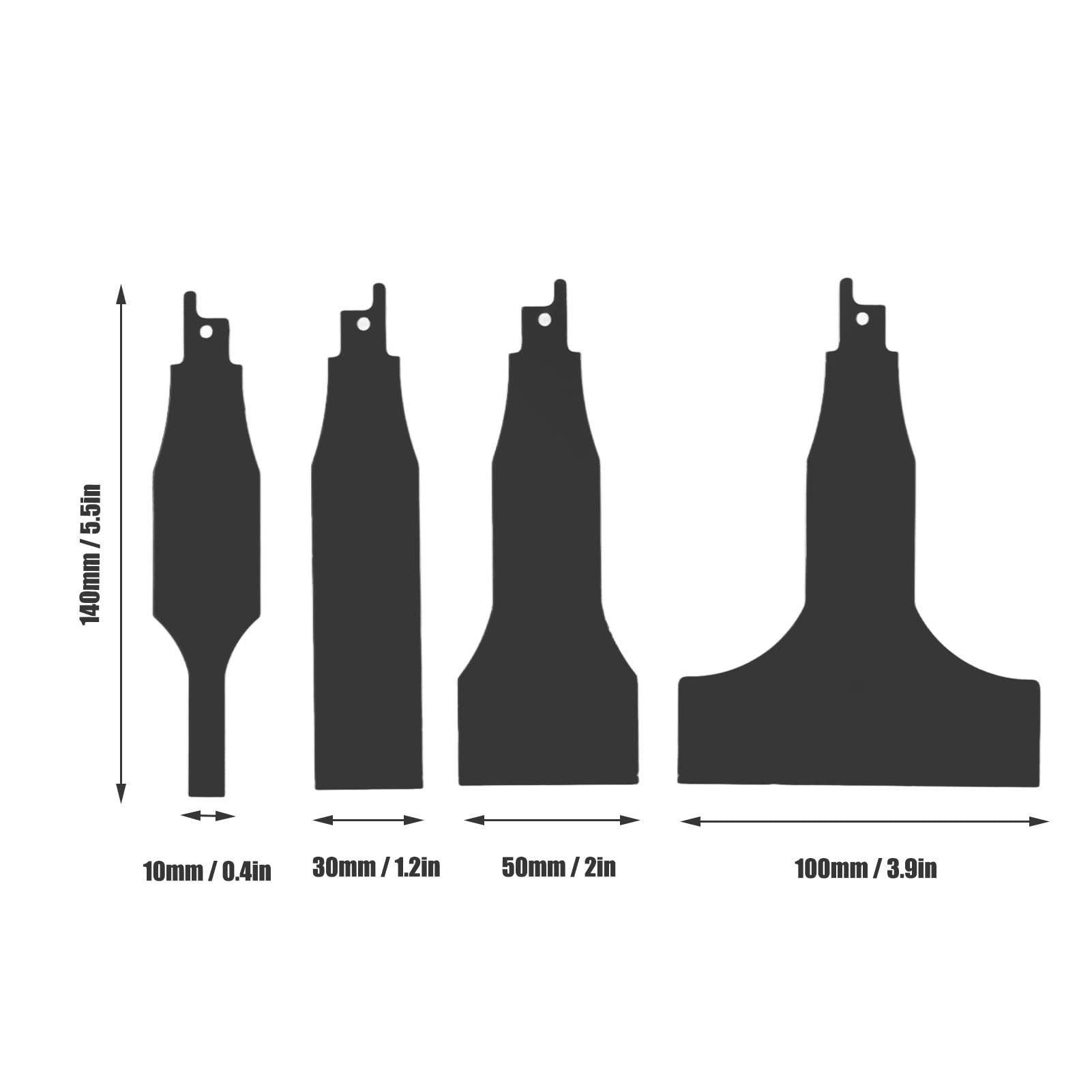 4PCS High Carbon Steel Reciprocating Saw Scraper Blades - Multi-Purpose Tile Cleaning & Grout Removal Tools for DIY Home Renovation, Flooring Projects and Construction Work
