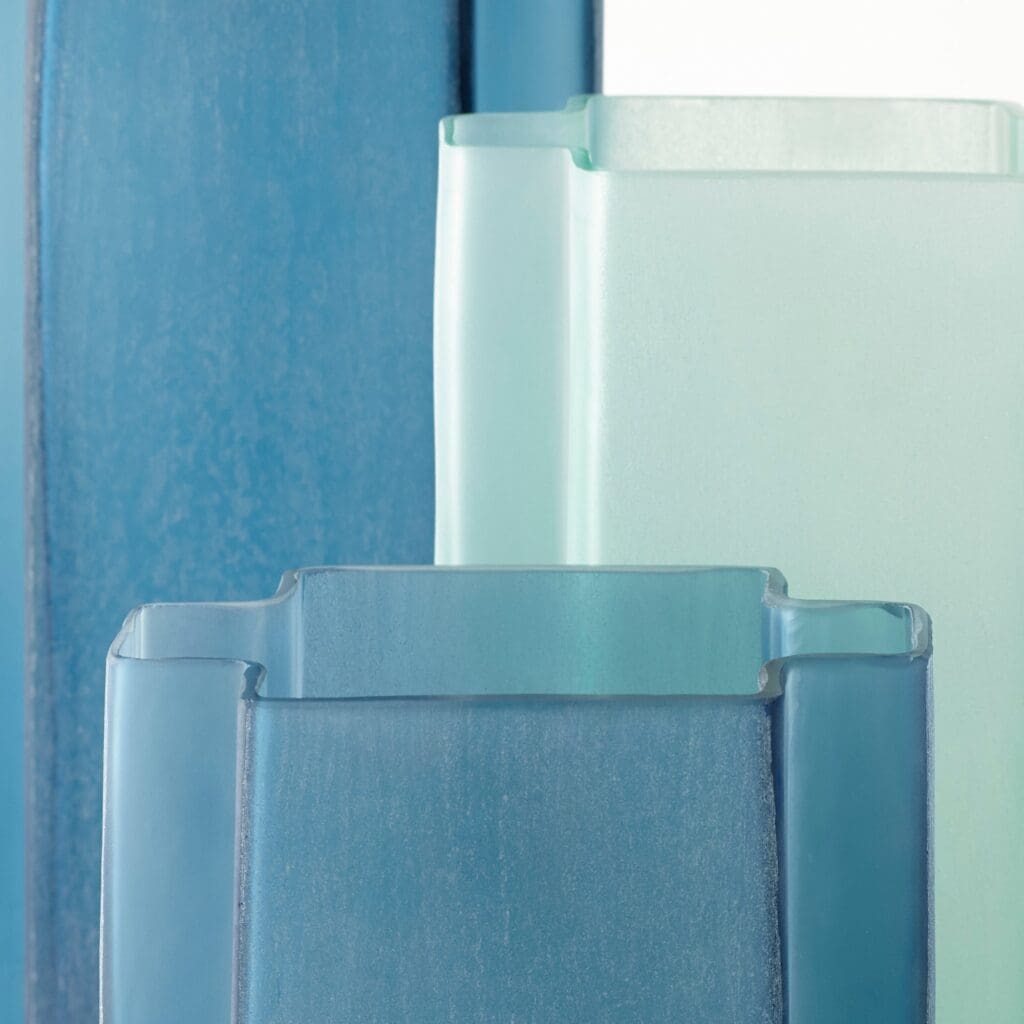 Cyan Design 10886 Sayan Blue Small Vase - Elegant Home Decor for Living Room, Dining Table, or Office Centerpiece