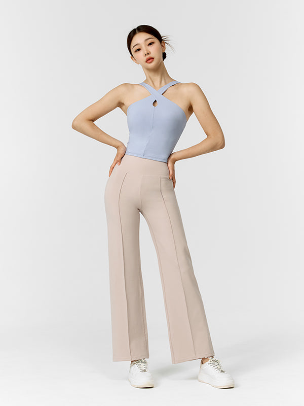 Comfort Fine Pintuck Wide Leg Pants for Women - Soft Stretch Lounge Pants for Casual Wear, Office & Travel