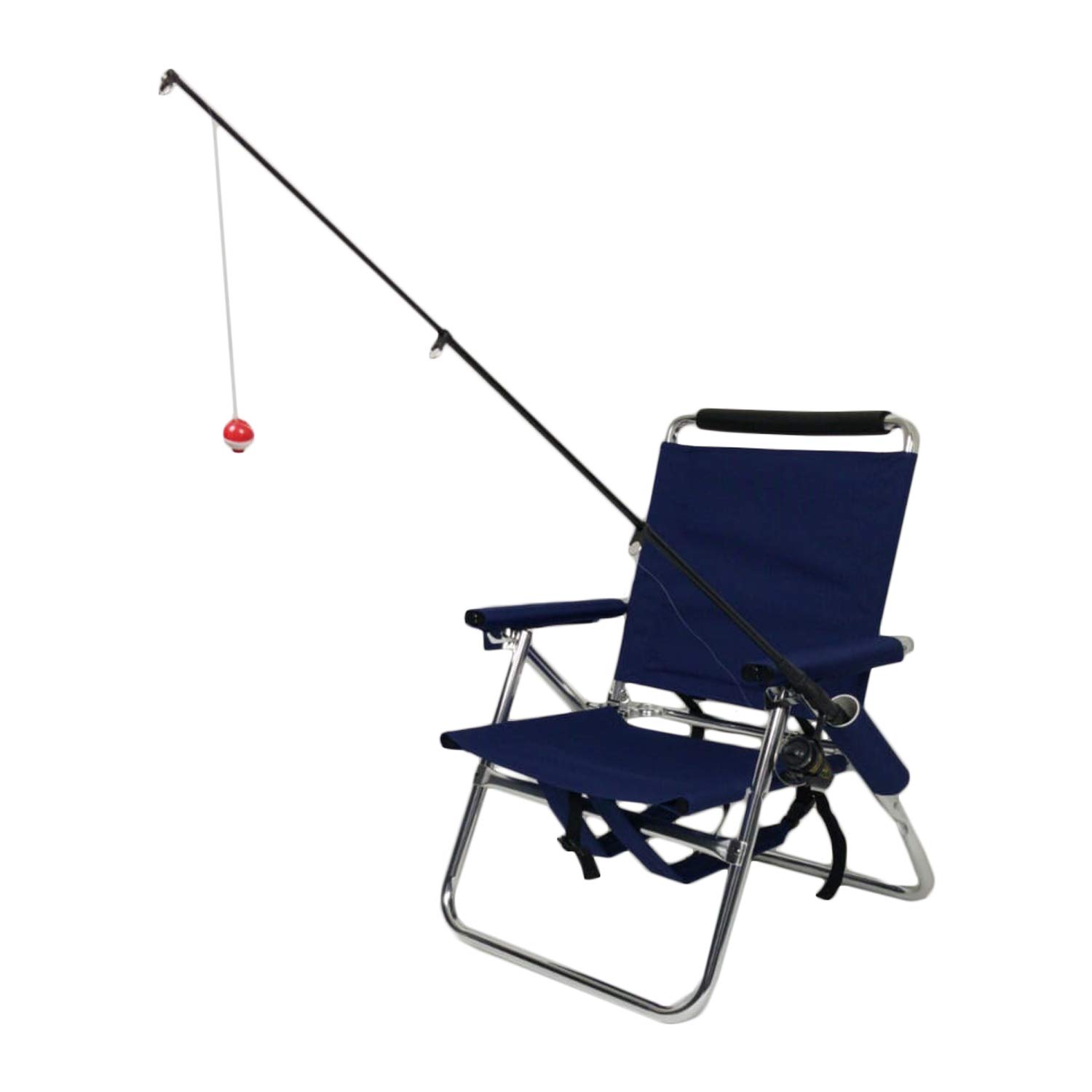Ultra Lightweight Portable Folding Fishing Chair with Padded Straps & Lumbar Support - Aluminum Camping Chair with Cup Holder & Rod Holder - Perfect for Beach, River, Camping & Outdoor Adventures