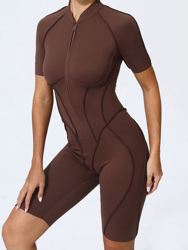 ZASUWA Women's Sexy Zipper Booty Romper Jumpsuit - Clubwear, Night Out, Party Outfit, Bodysuit for Women
