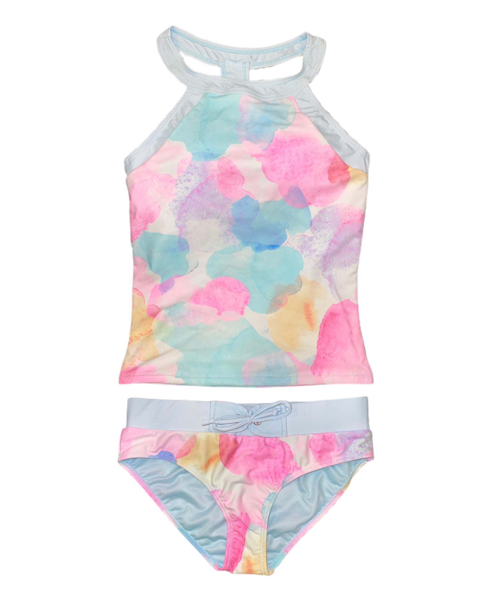 Sofia Girls' Watercolor Print Tankini Swimsuit for Tweens - $48 | Perfect for Beach, Pool, and Summer Vacations