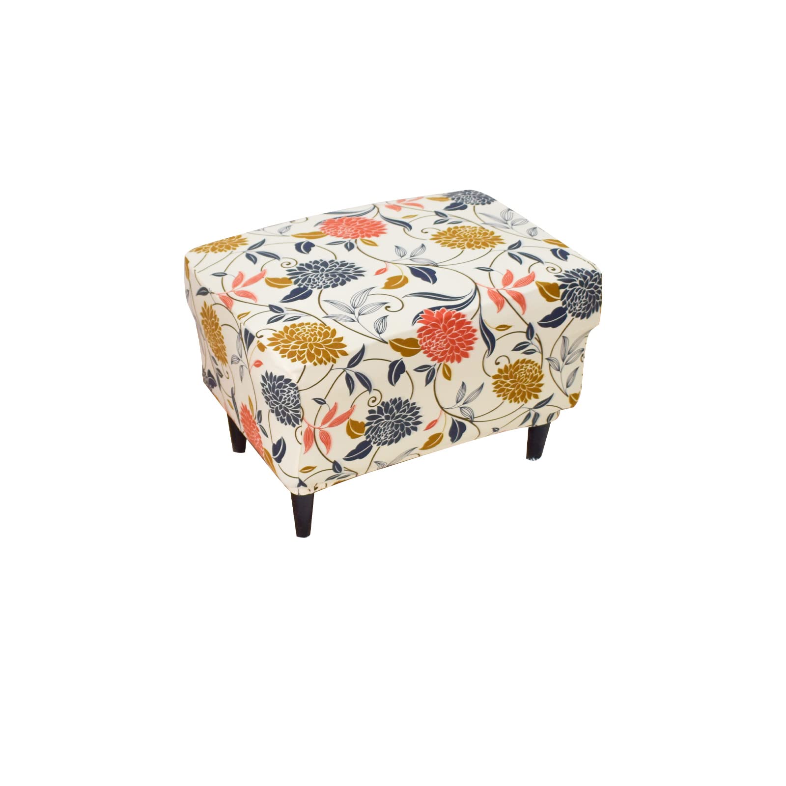 Eco-Friendly Stretch Ottoman Slipcover - Rectangular Storage Ottoman Cover with Non-Slip Elastic Bottom for Footrest Stool | Perfect for Living Room, Bedroom & Home Decor