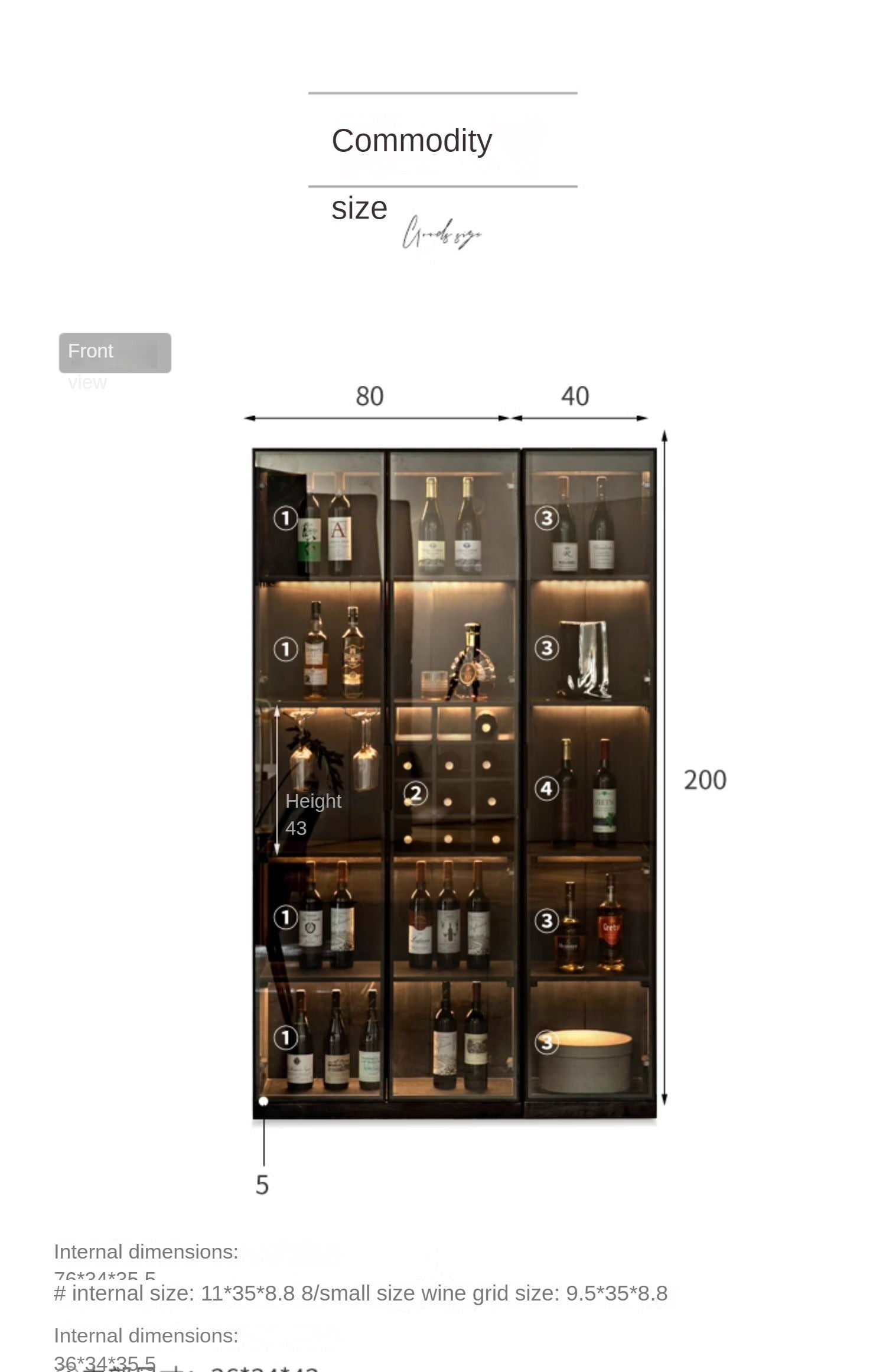 Premium Oak Solid Wood Wine Cabinet with Glass Doors - Elegant Display for Wine Bottles, Perfect for Dining Room, Bar, or Home Cellar Storage