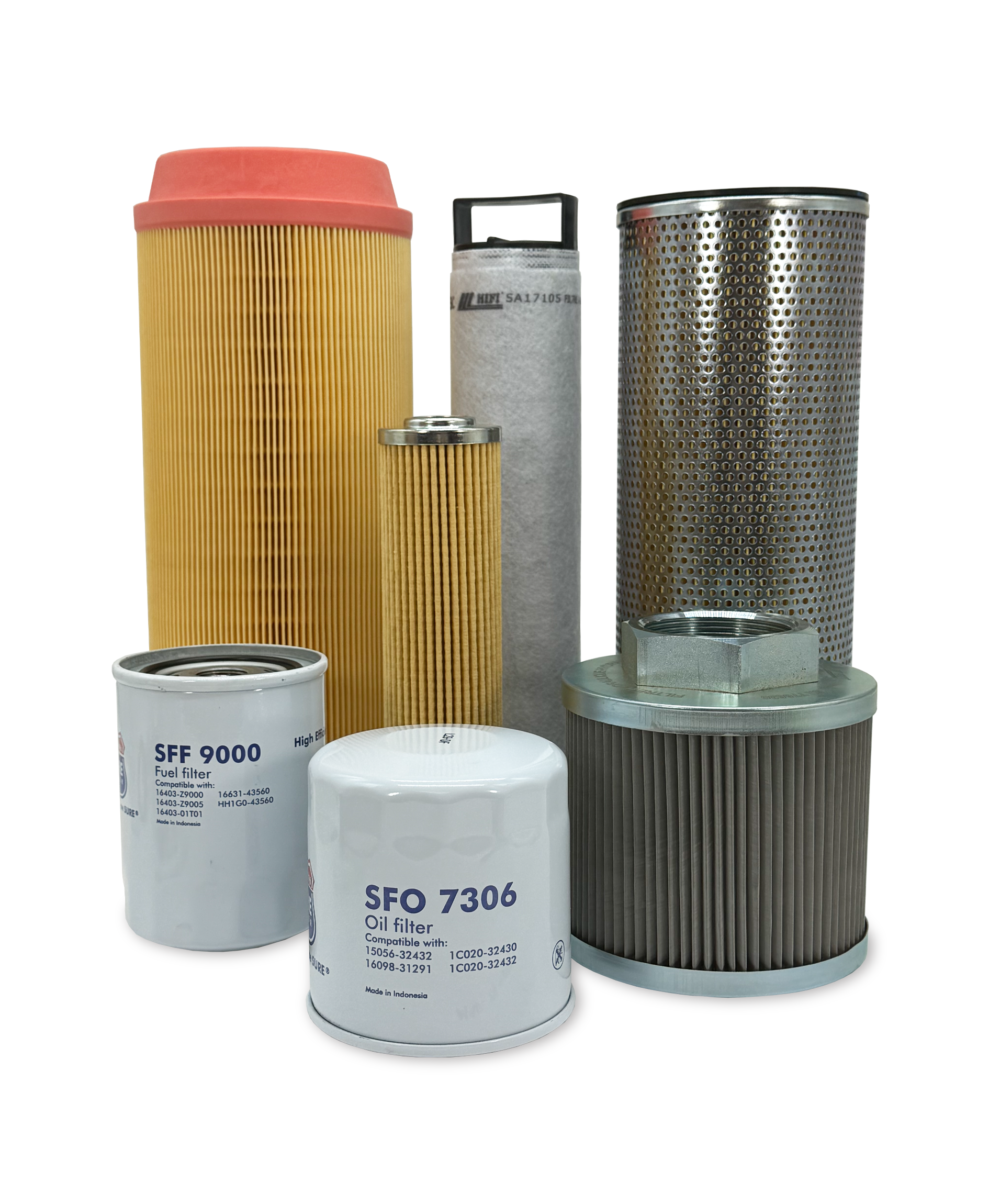 HERO® Maintenance Filter Kit for Takeuchi TL8 Track Loader - Air, Oil & Hydraulic Filters Replacement Set - Ideal for Construction & Heavy Equipment Maintenance
