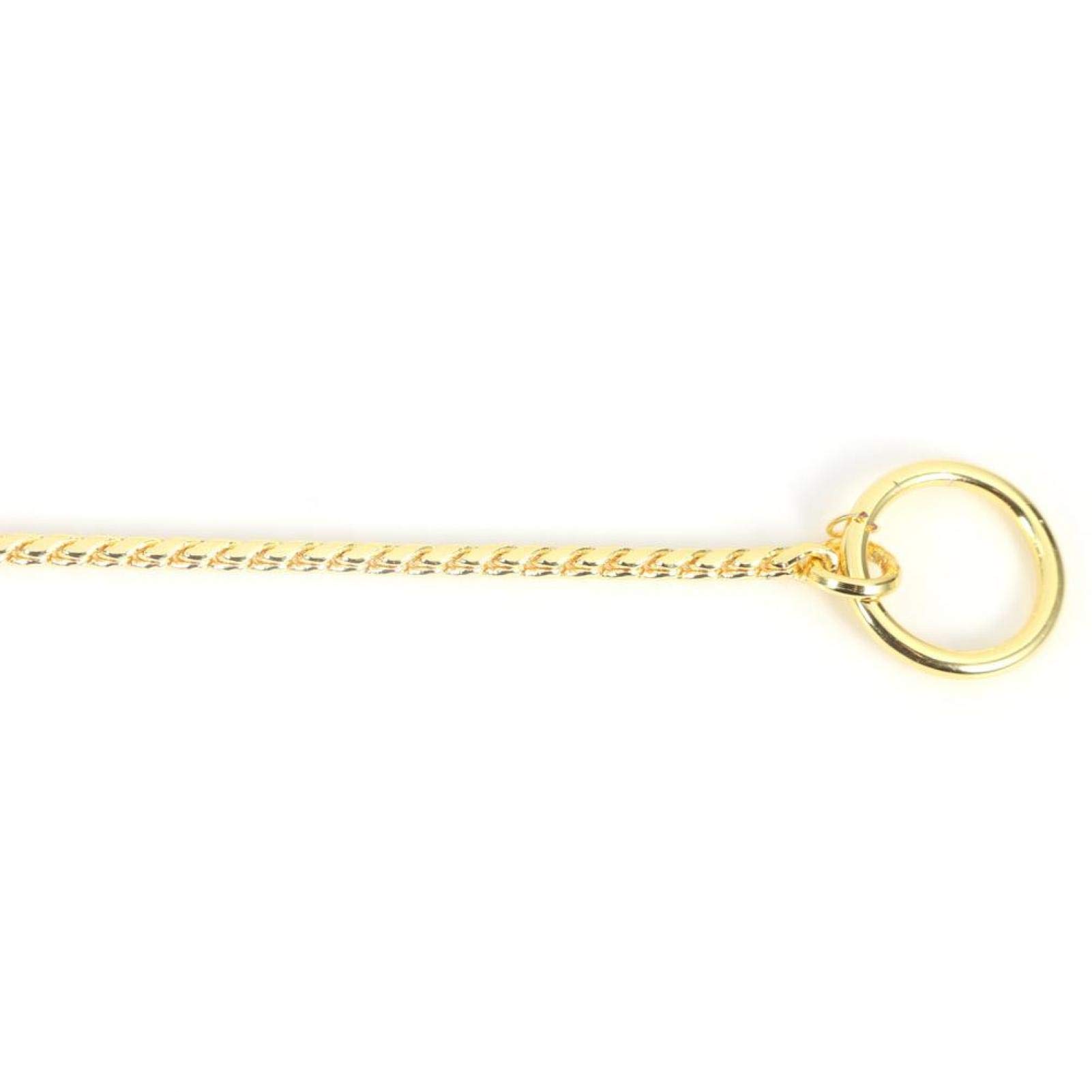 Premium GLOGLOW Snake Chain Choke Collar for Dogs - 5mm x 60cm Gold Metal Training Choker for Small, Medium & Large Breeds - Ideal for Dog Shows, Obedience Training & Behavior Correction
