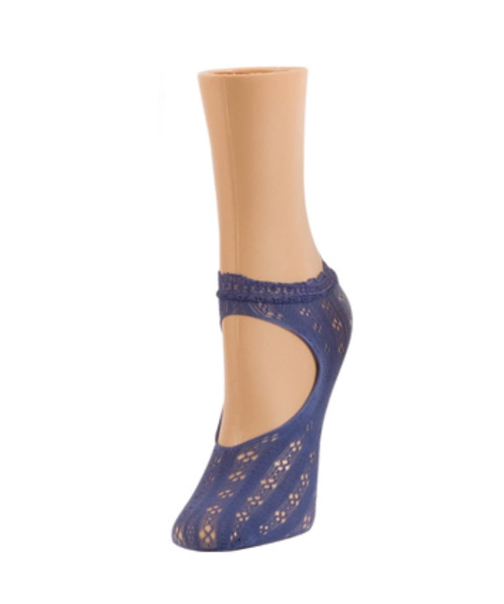MeMoi Women's Floral Lace Mary Jane Loafers - Breathable Net Socks for Casual Outfits, Office Wear & Vintage Style