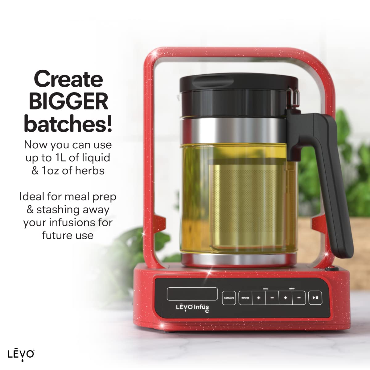 LEVO C - Large Batch Herbal Oil Infusion Machine for Cooking & Baking - Botanical Extractor & Decarboxylator - Make Infused Gummies, Tinctures, Brownies, Edibles - Perfect for Home Chefs & Cannabis Enthusiasts - Black (Licorice)