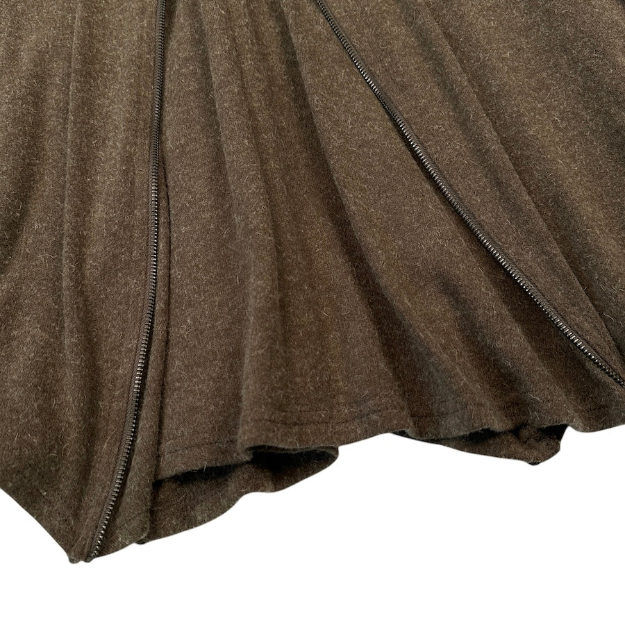 G.O.A. ZIP DETAIL MAXI SKIRT - Brown | Women's Fashion Long Skirt with Side Zipper | Perfect for Casual Outfits, Office Wear & Special Occasions
