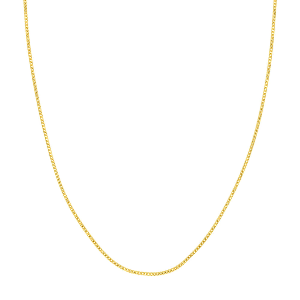 14K Gold 1.55mm Franco Chain Necklace for Women - Dainty & Elegant Layering Jewelry - Perfect for Everyday Wear, Gifts & Special Occasions