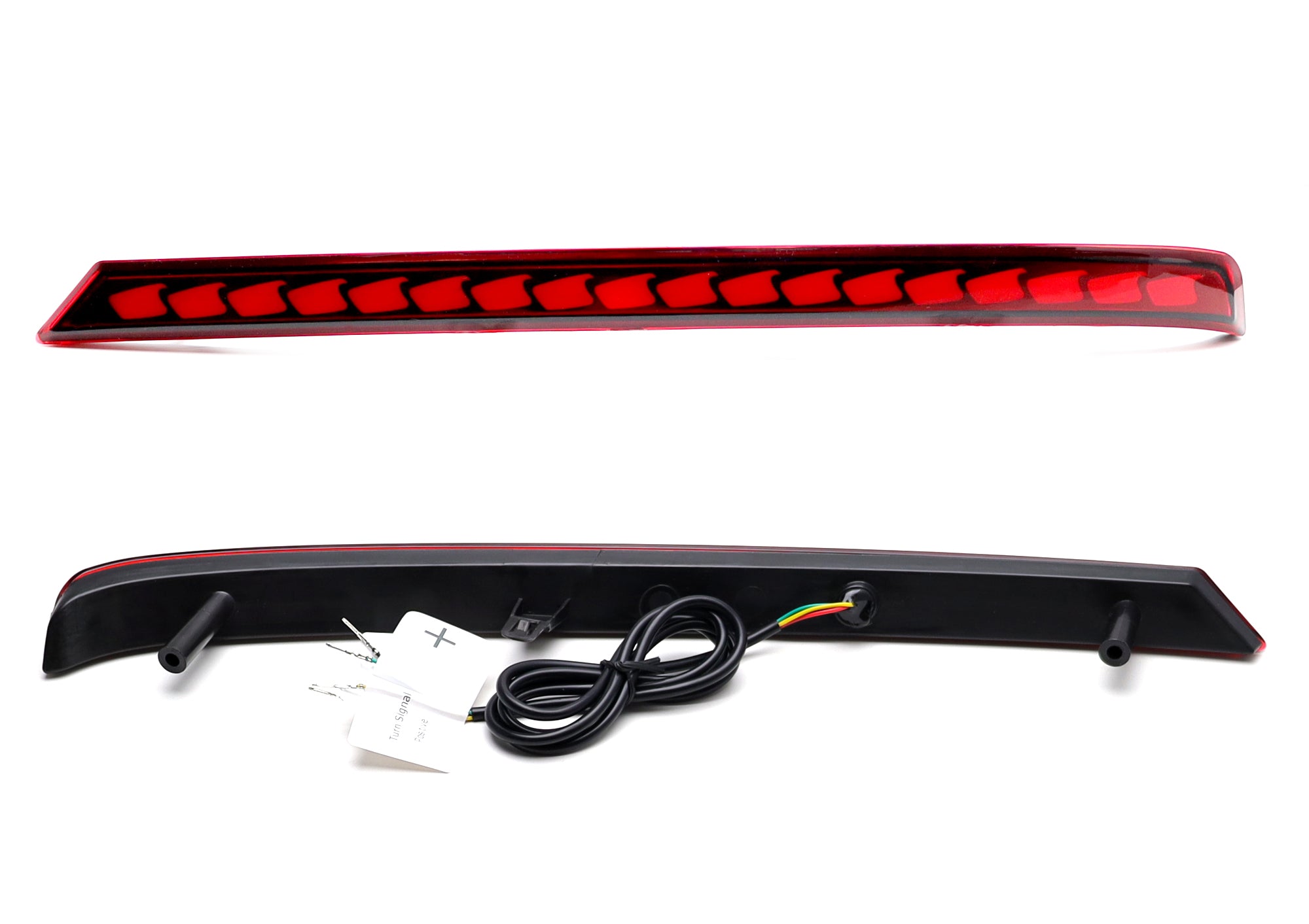 2024 Hyundai Elantra Dark Red Full LED Rear Bumper Reflectors with Sequential Turn Signals - Enhanced Safety & Style for Night Driving & Custom Car Mods
