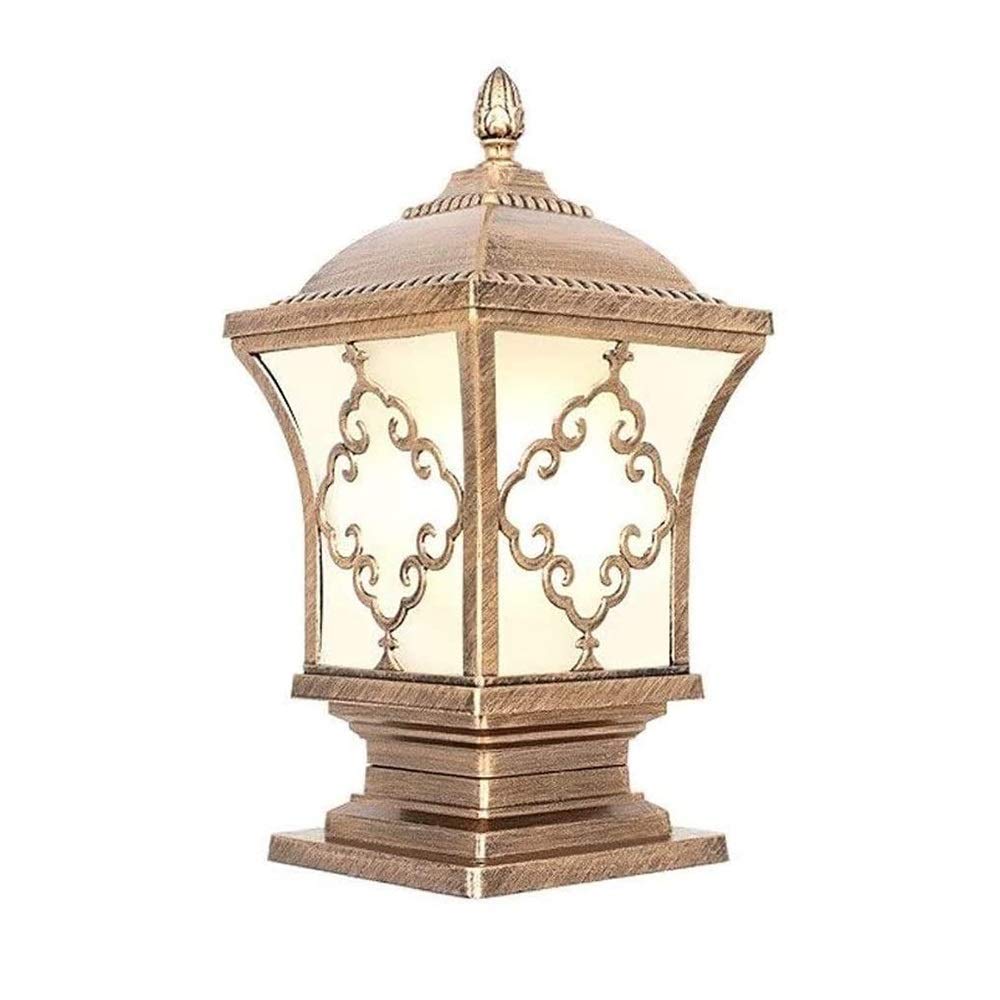 Waterproof Outdoor Post Lights - Traditional Rustic Pillar Lamp for Garden, Lawn, Courtyard & Villa Entrance | Durable Exterior Column Lighting for Patio, Pathway & Driveway