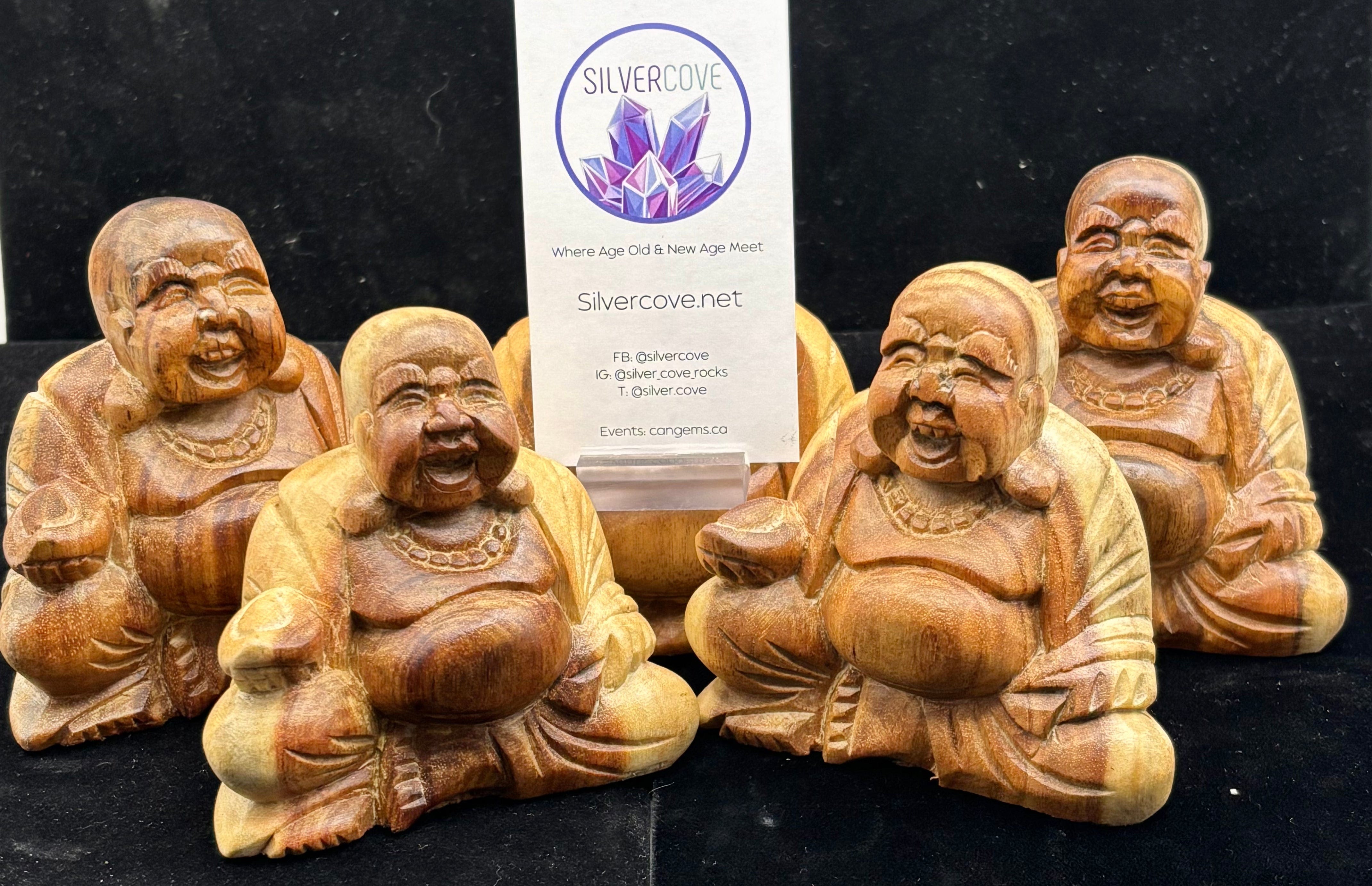Handcrafted Buddha Teak Wood Carvings - Spiritual Home Decor & Meditation Room Statue for Yoga, Zen, and Feng Shui Spaces